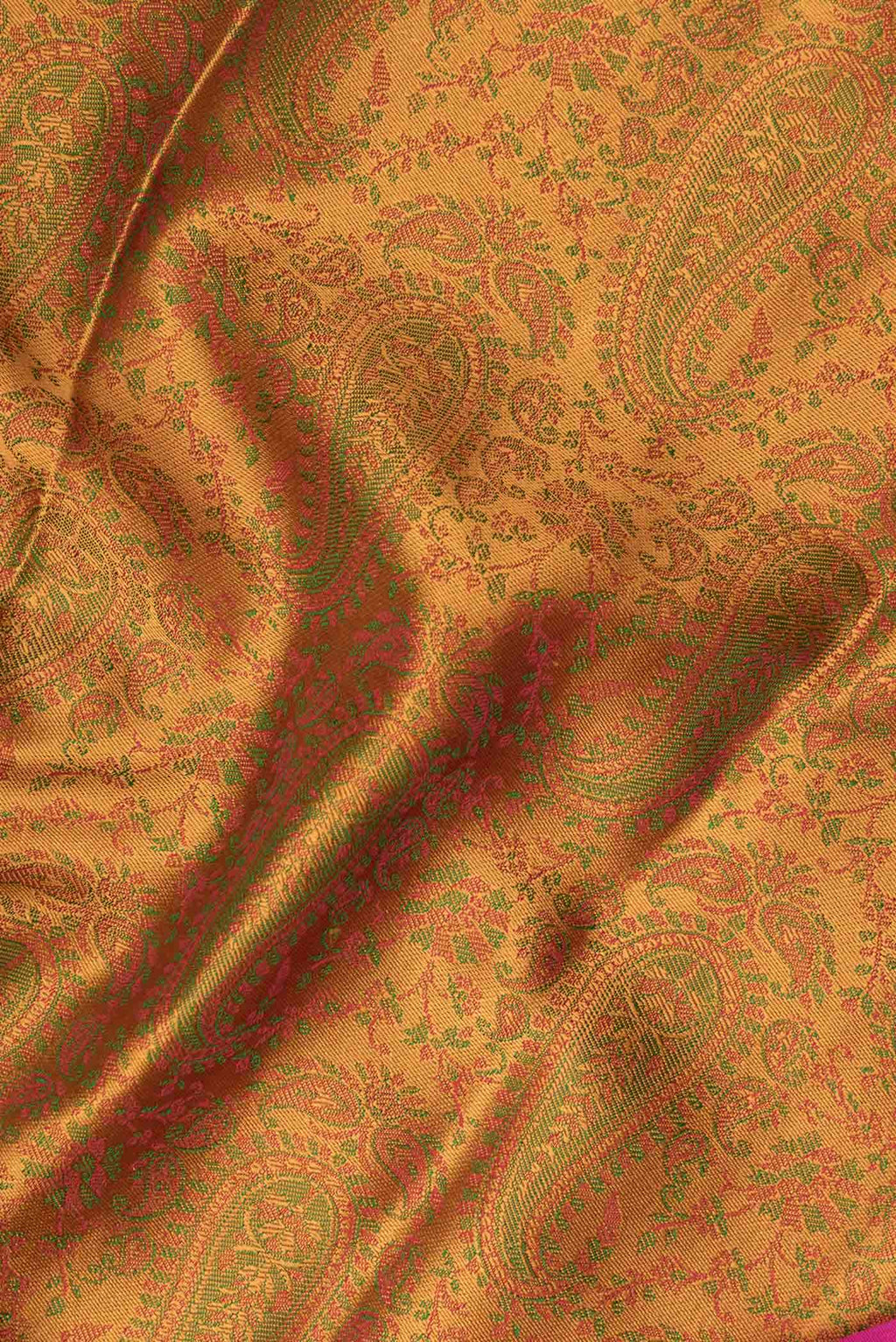 Mustard Kanchipuram Silk Saree