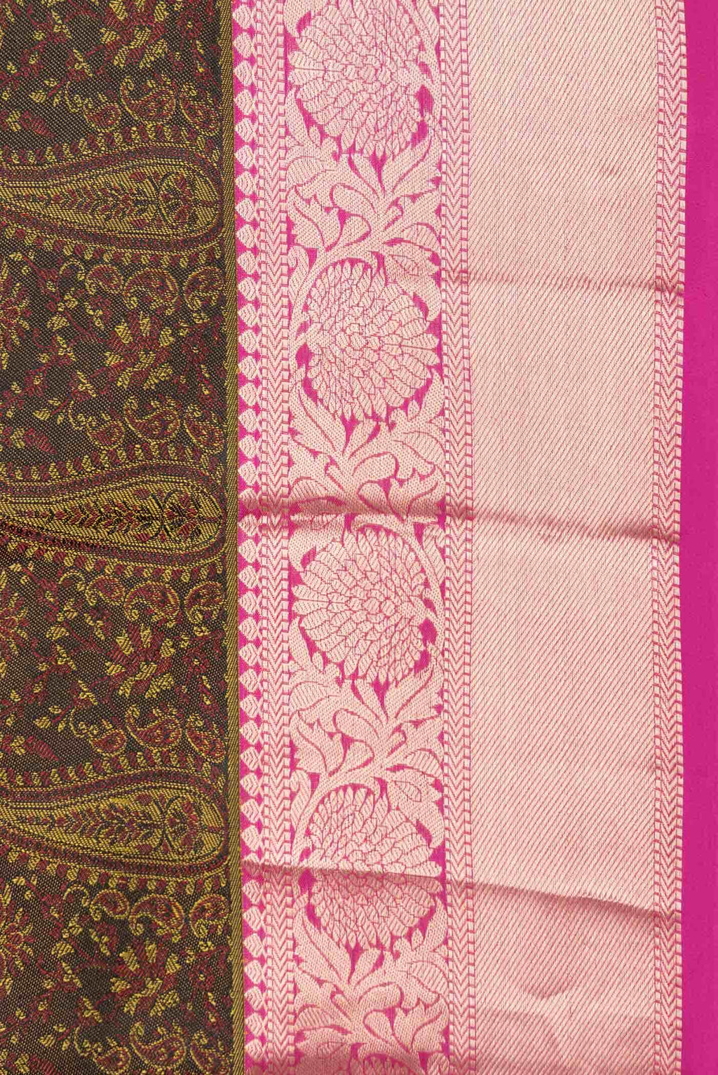 Black Dual Tone Kanchipuram Silk Saree