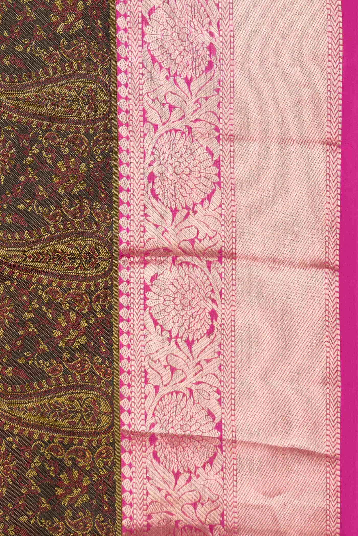 Black Dual Tone Kanchipuram Silk Saree