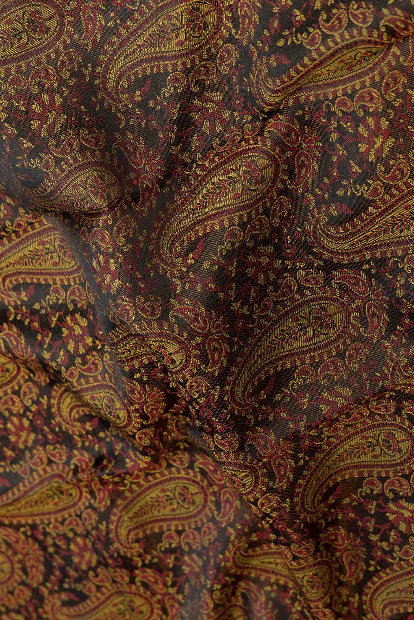 Black Dual Tone Kanchipuram Silk Saree