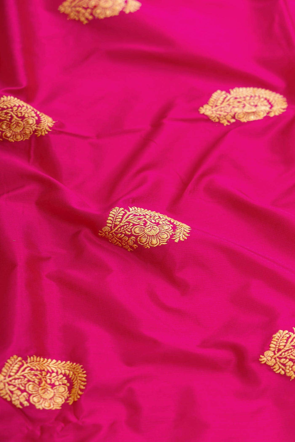 Dark Pink Dual Tone Blended Banarasi Silk Saree