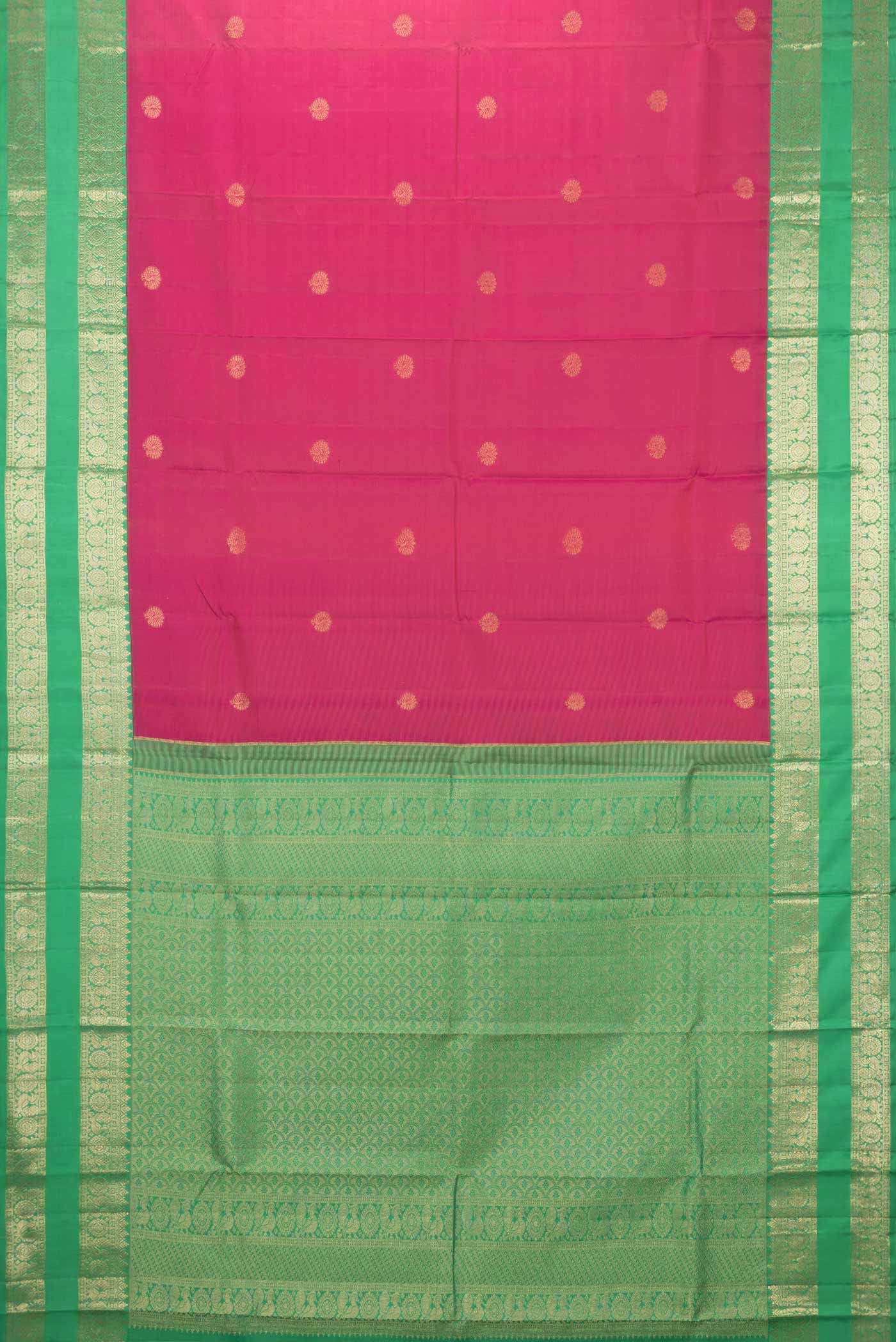 Rani Pink Dual Tone Kanchipuram Silk Saree