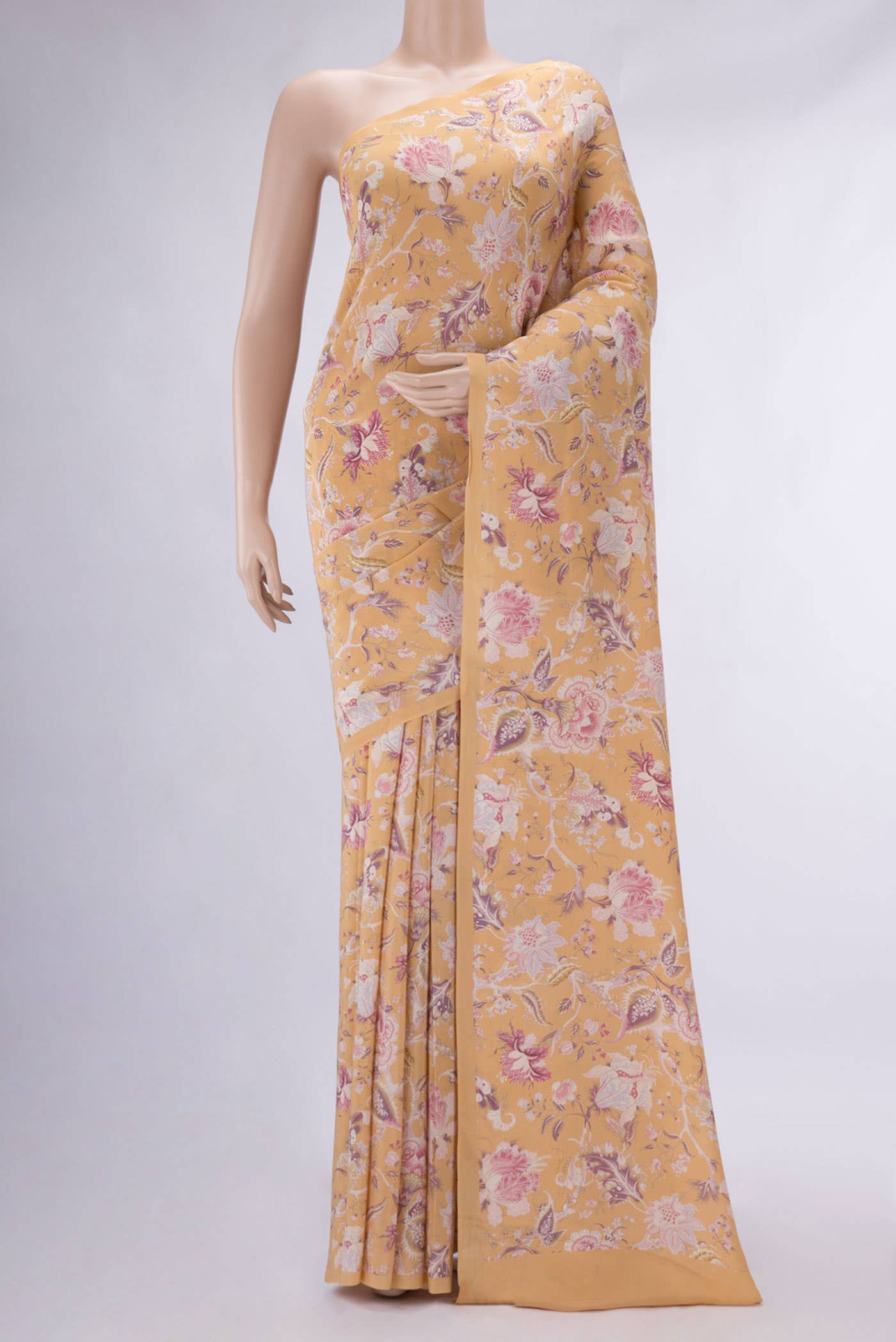 Sandal Mysore Crepe Saree