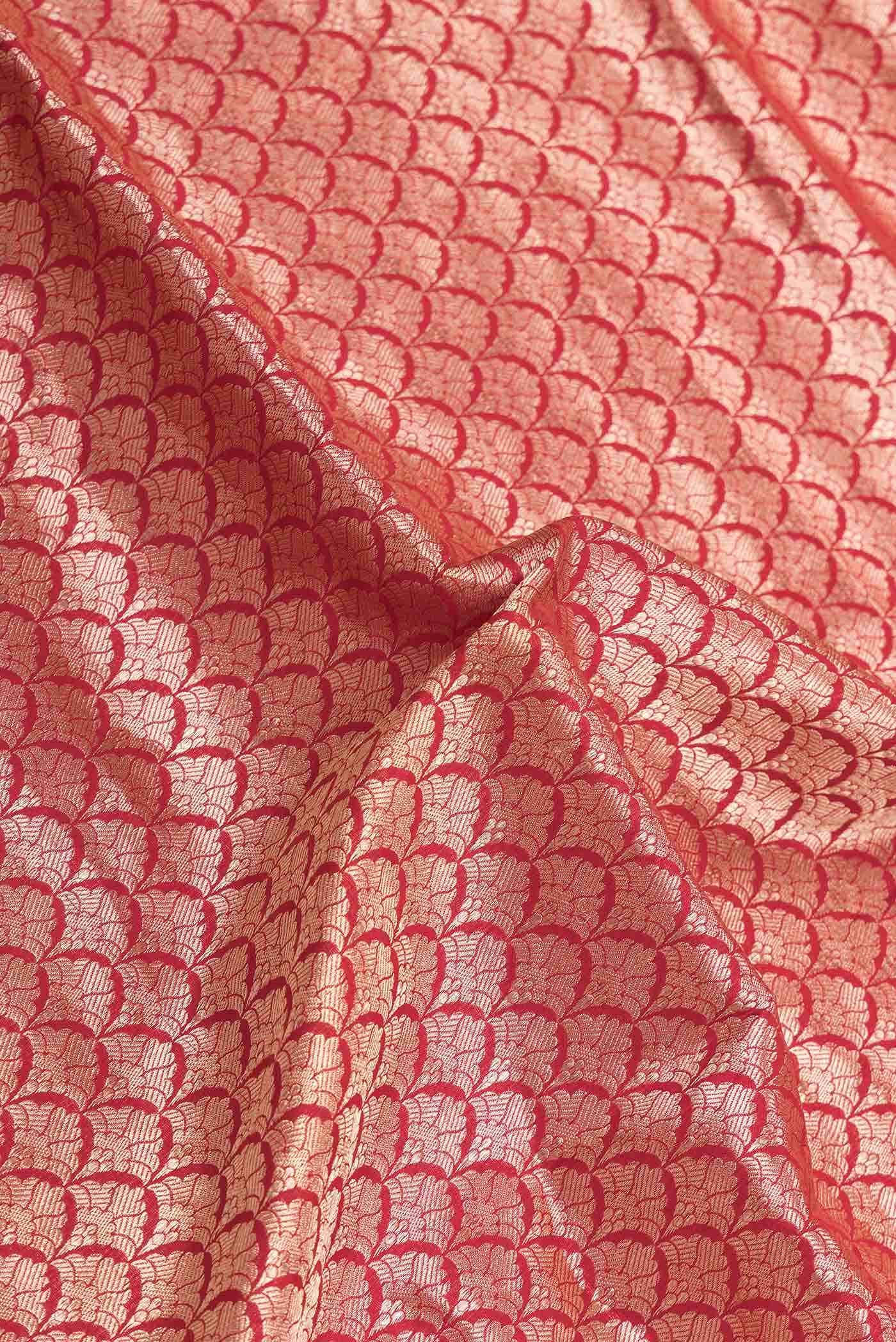 Red Dual Tone Banarasi Silk Saree