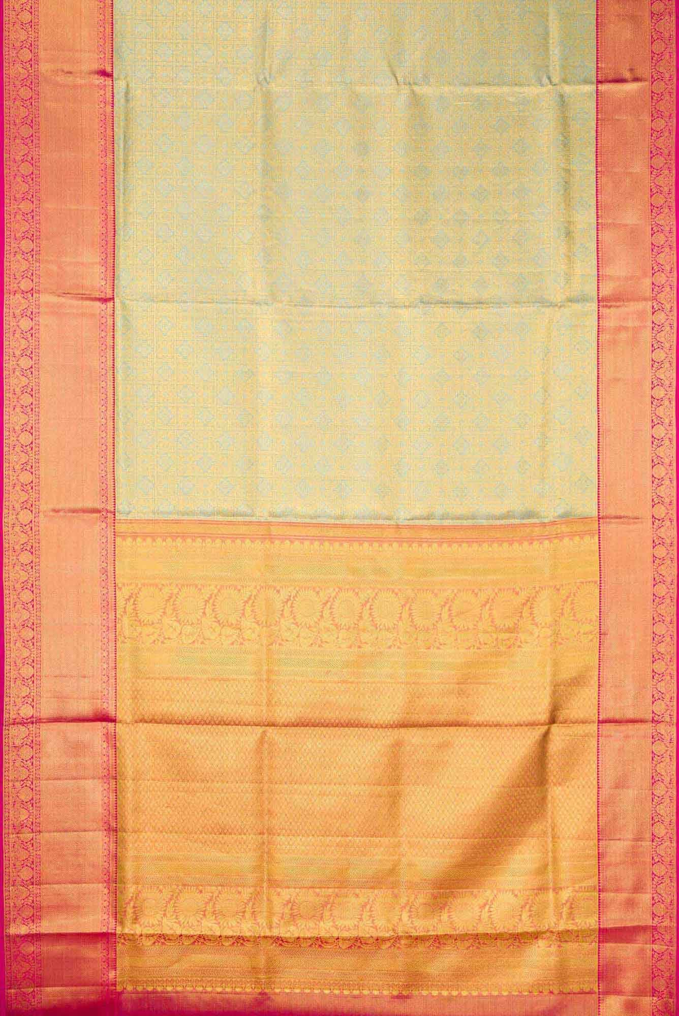 Blue Dual Tone Kanchipuram Tissue Silk Saree