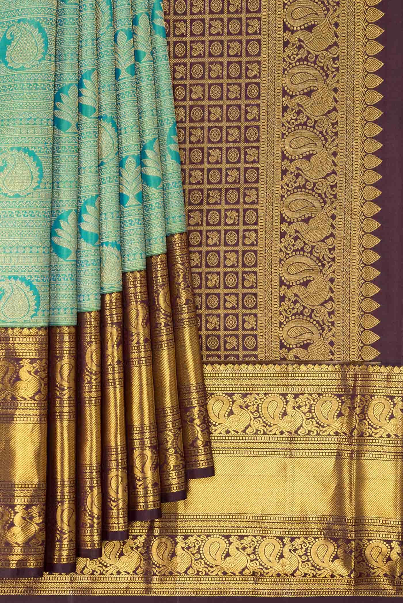 Green Dual Tone Kanchipuram Silk Saree