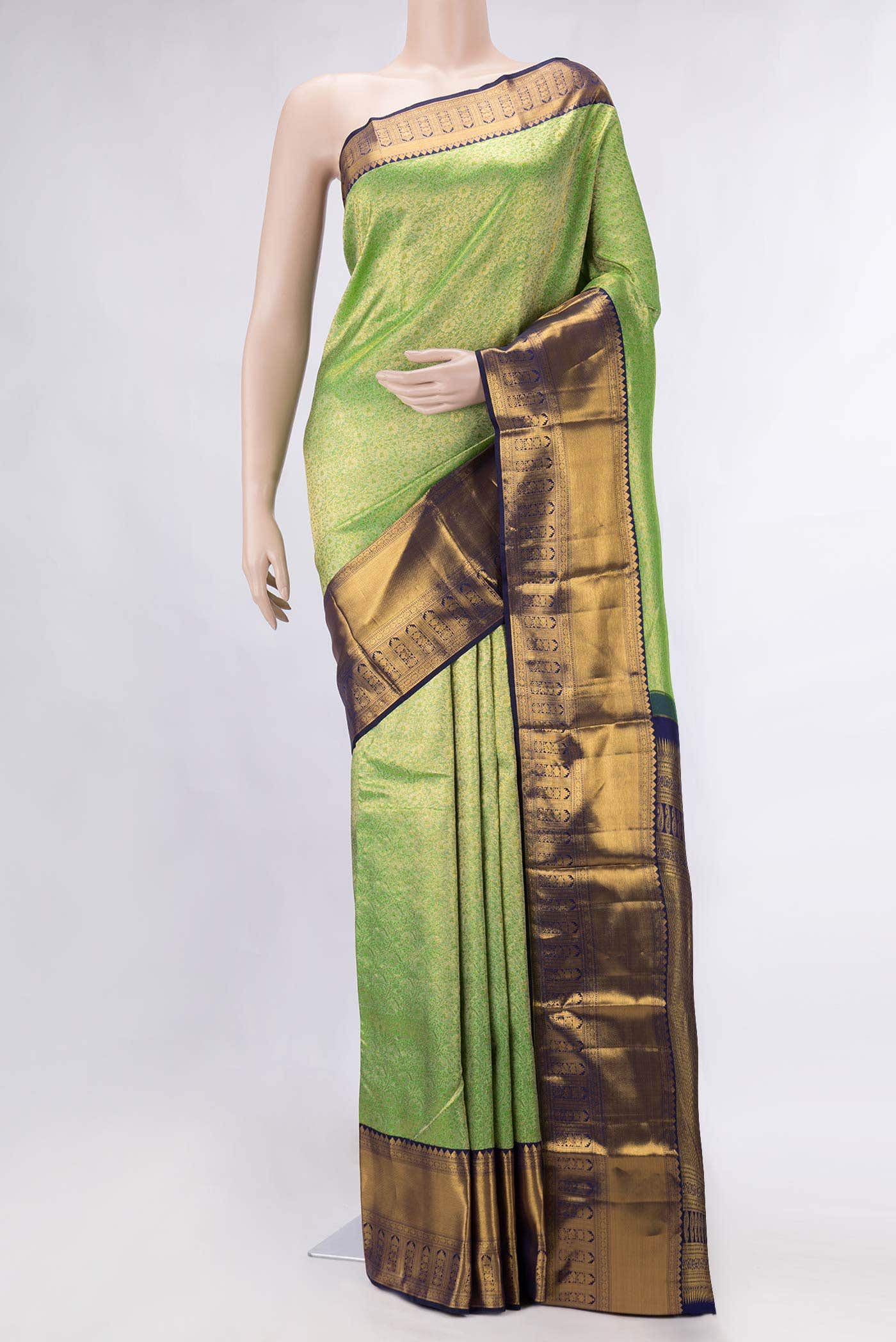 Green Dual Tone Kanchipuram Silk Saree