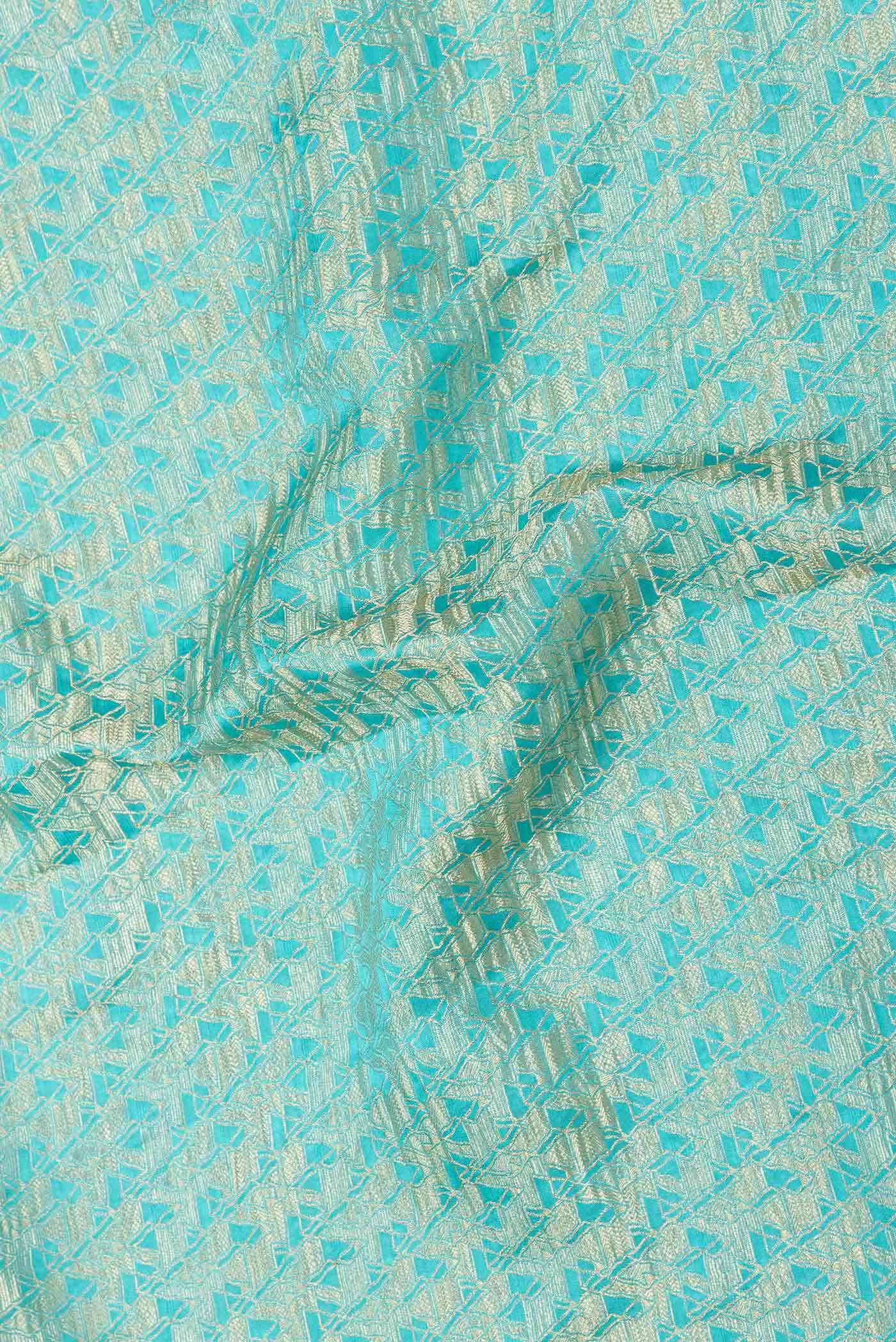 Sky Blue Dual Tone Mysore Georgette Saree
