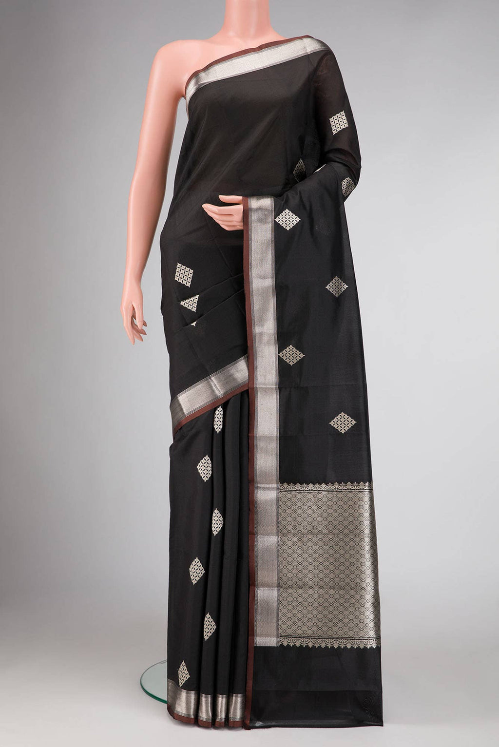 Black Dual Tone Banarasi Silk Saree