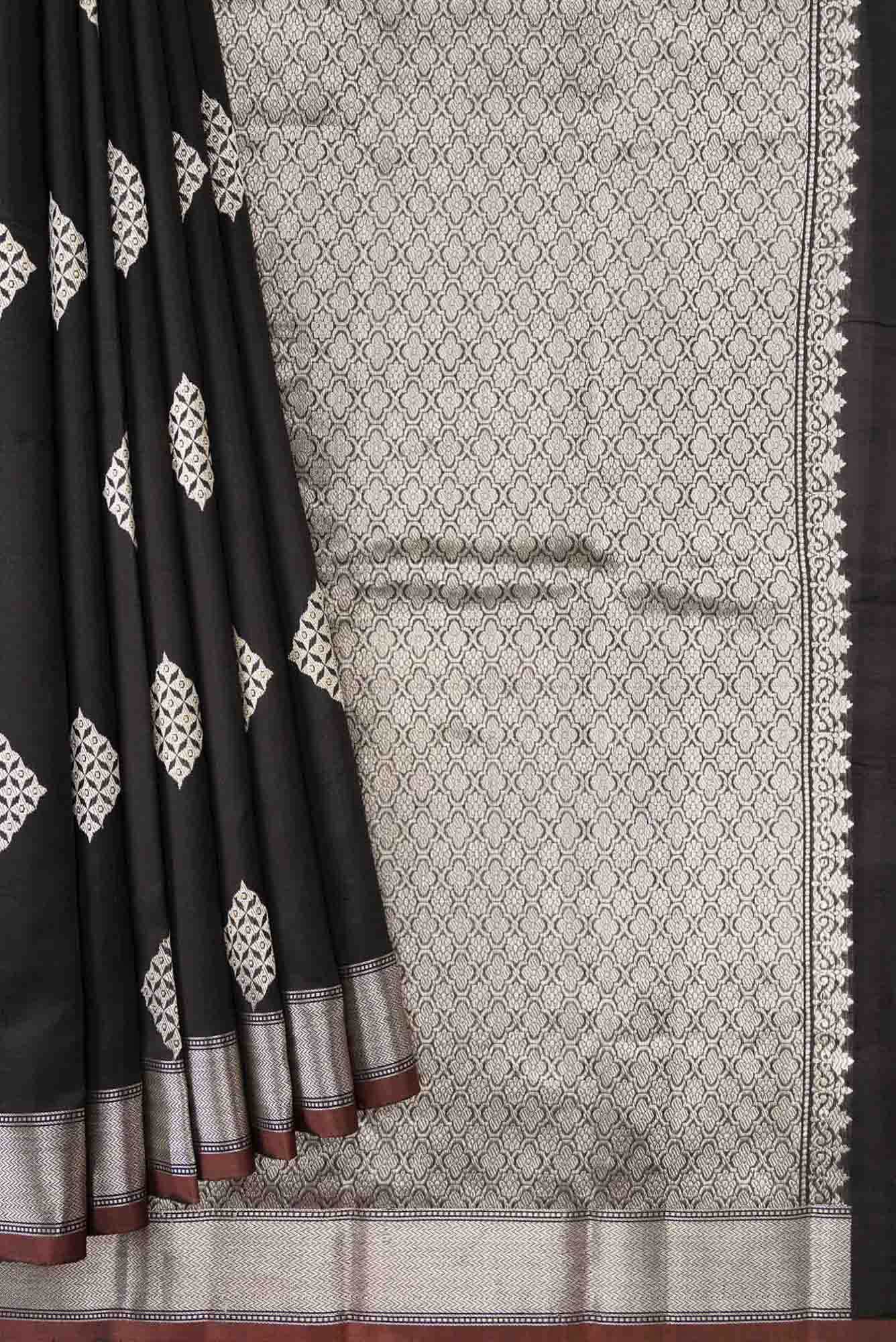 Black Dual Tone Banarasi Silk Saree