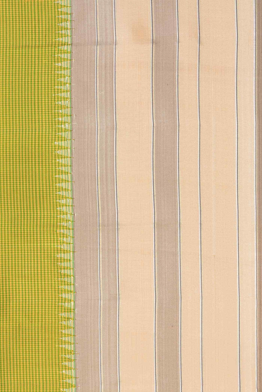 Pure Silk Pure Zari Green Dual Tone Kanchipuram Saree