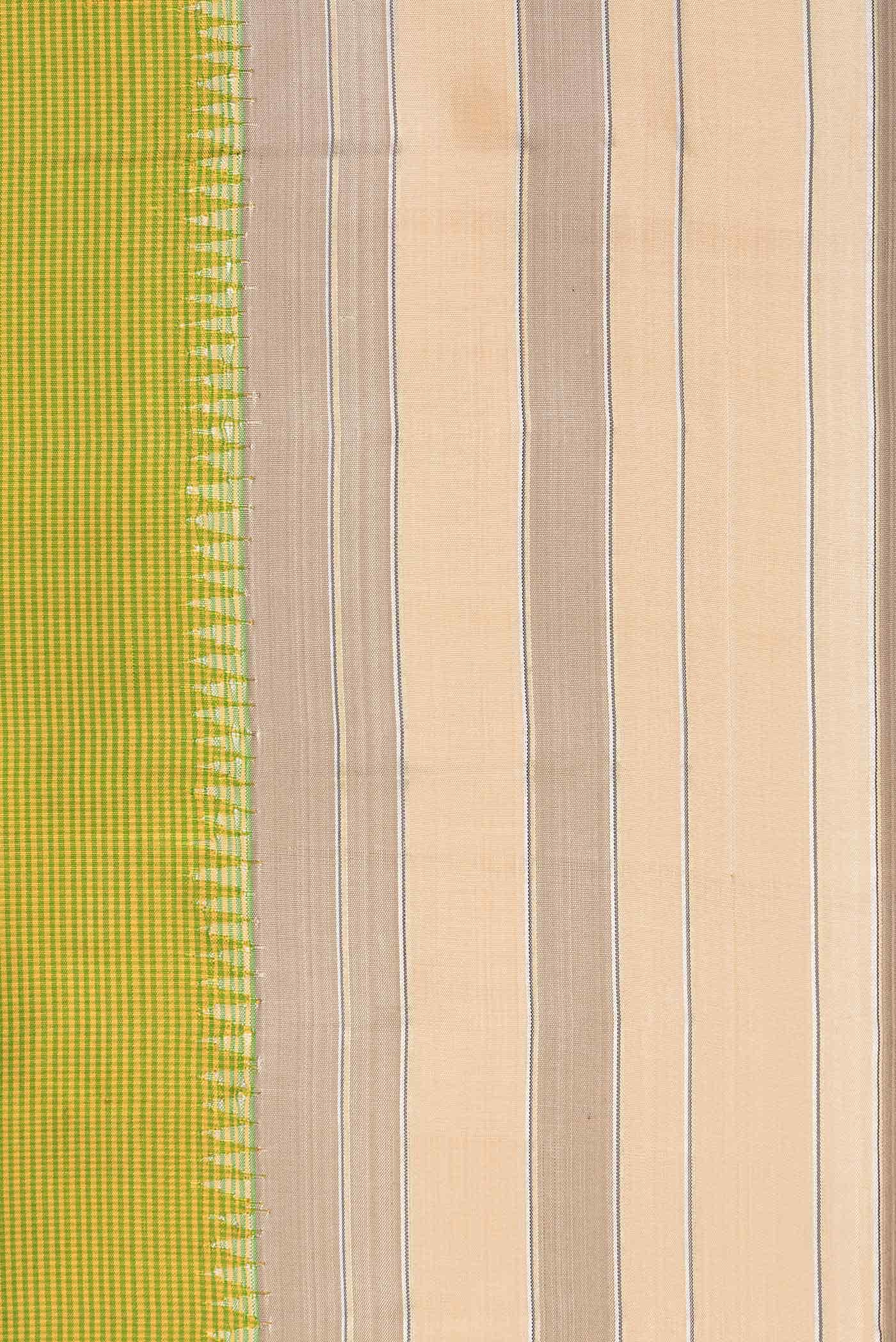 Pure Silk Pure Zari Green Dual Tone Kanchipuram Saree