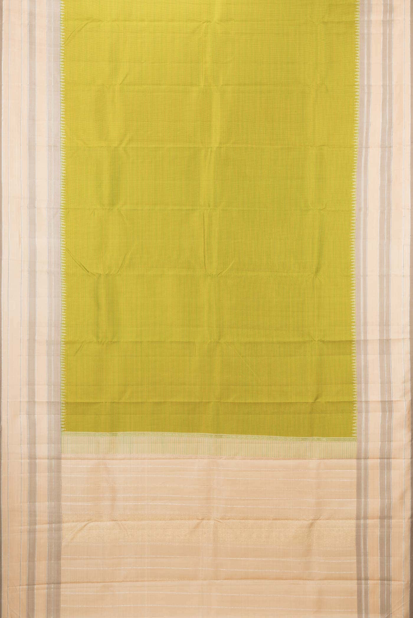 Pure Silk Pure Zari Green Dual Tone Kanchipuram Saree