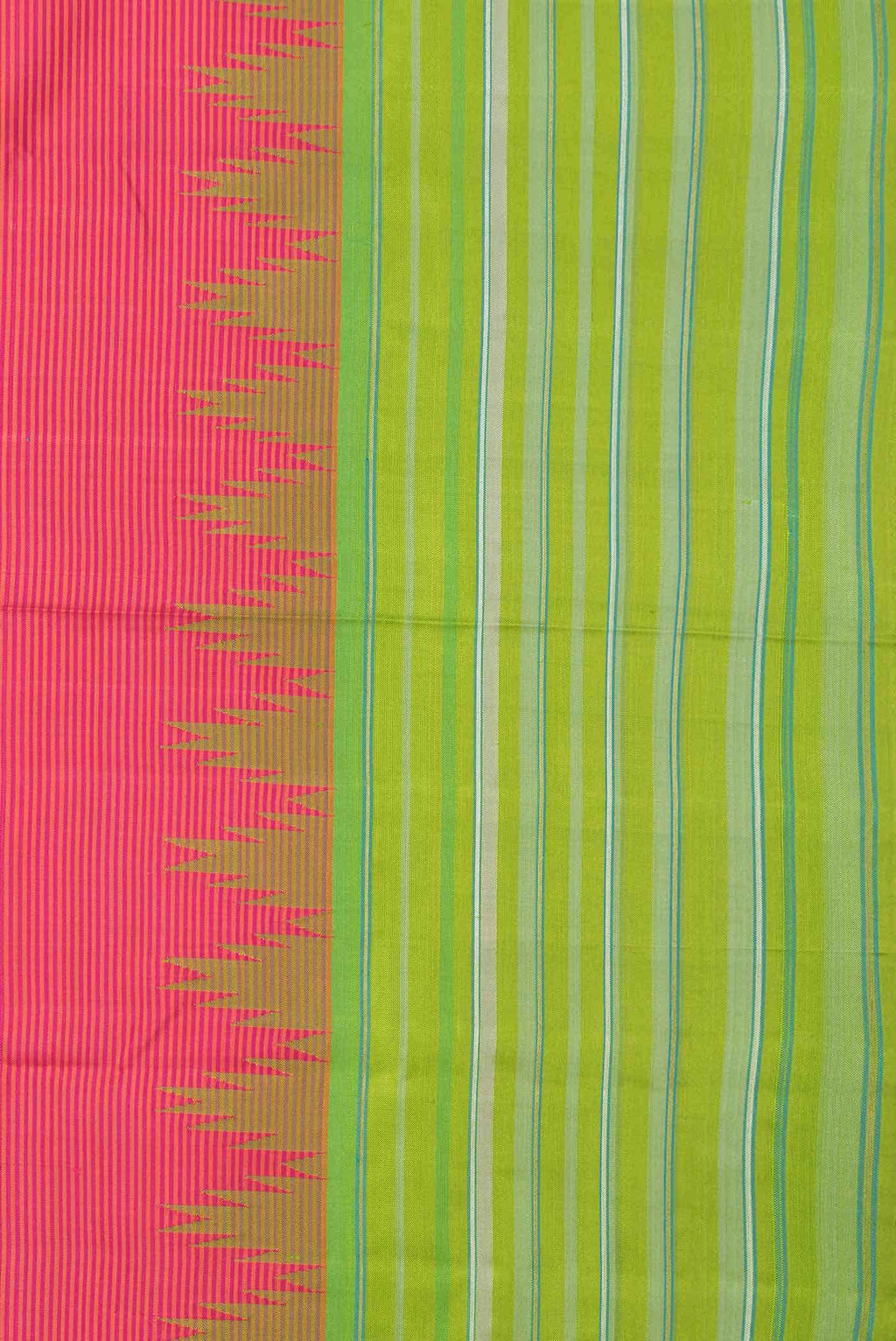 Pure Silk Pure Zari Pink Dual Tone Kanchipuram Saree