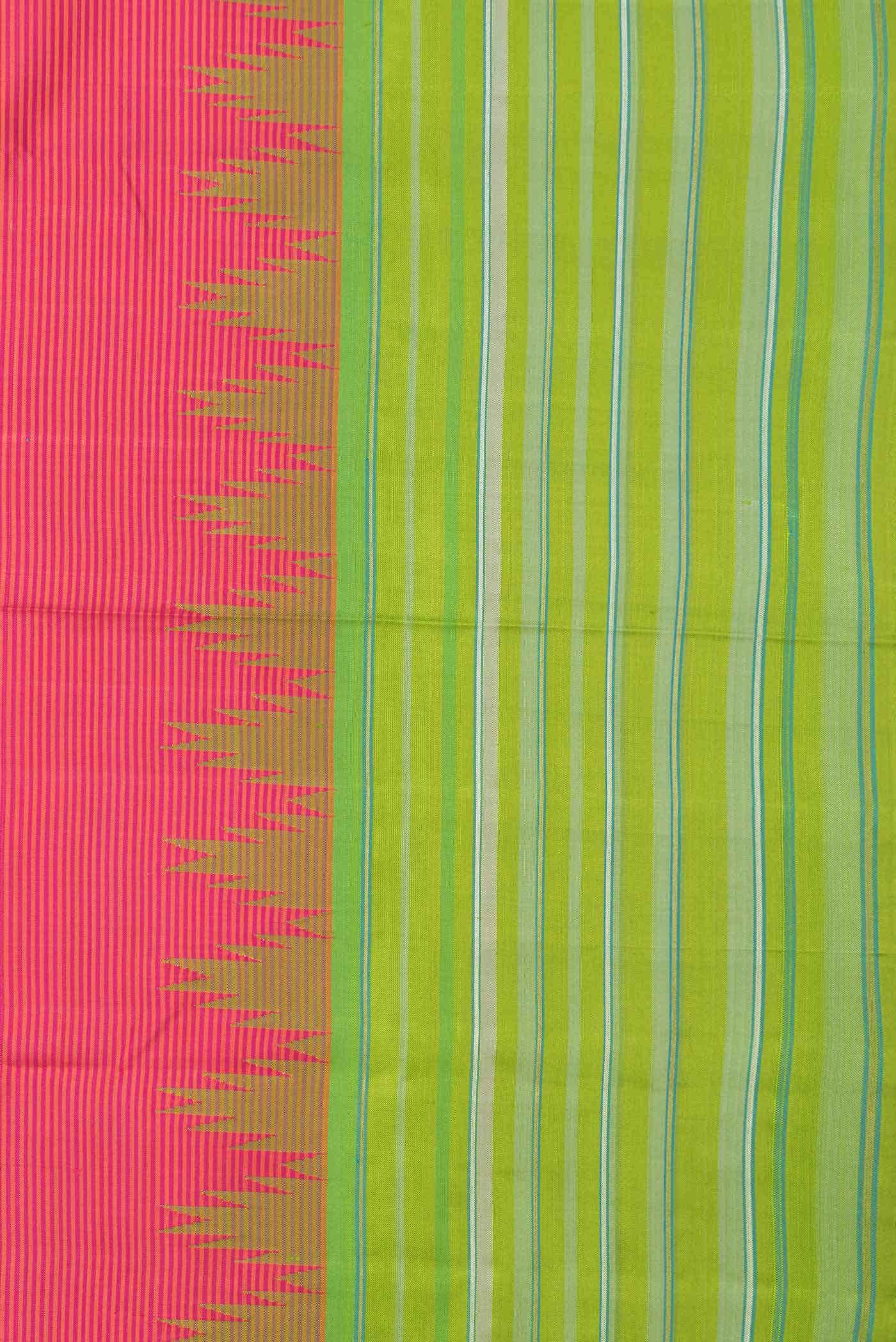 Pure Silk Pure Zari Pink Dual Tone Kanchipuram Saree