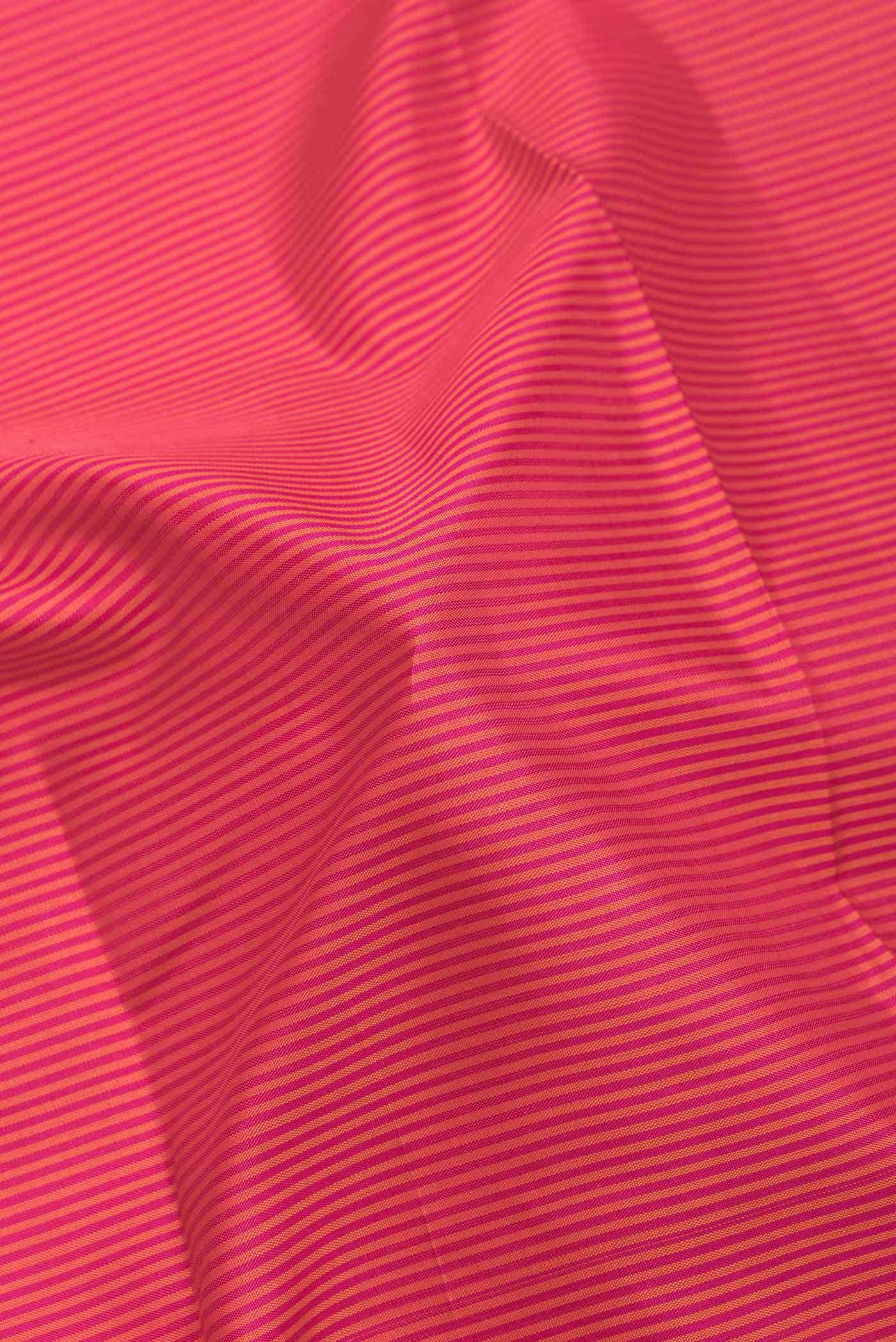 Pure Silk Pure Zari Pink Dual Tone Kanchipuram Saree
