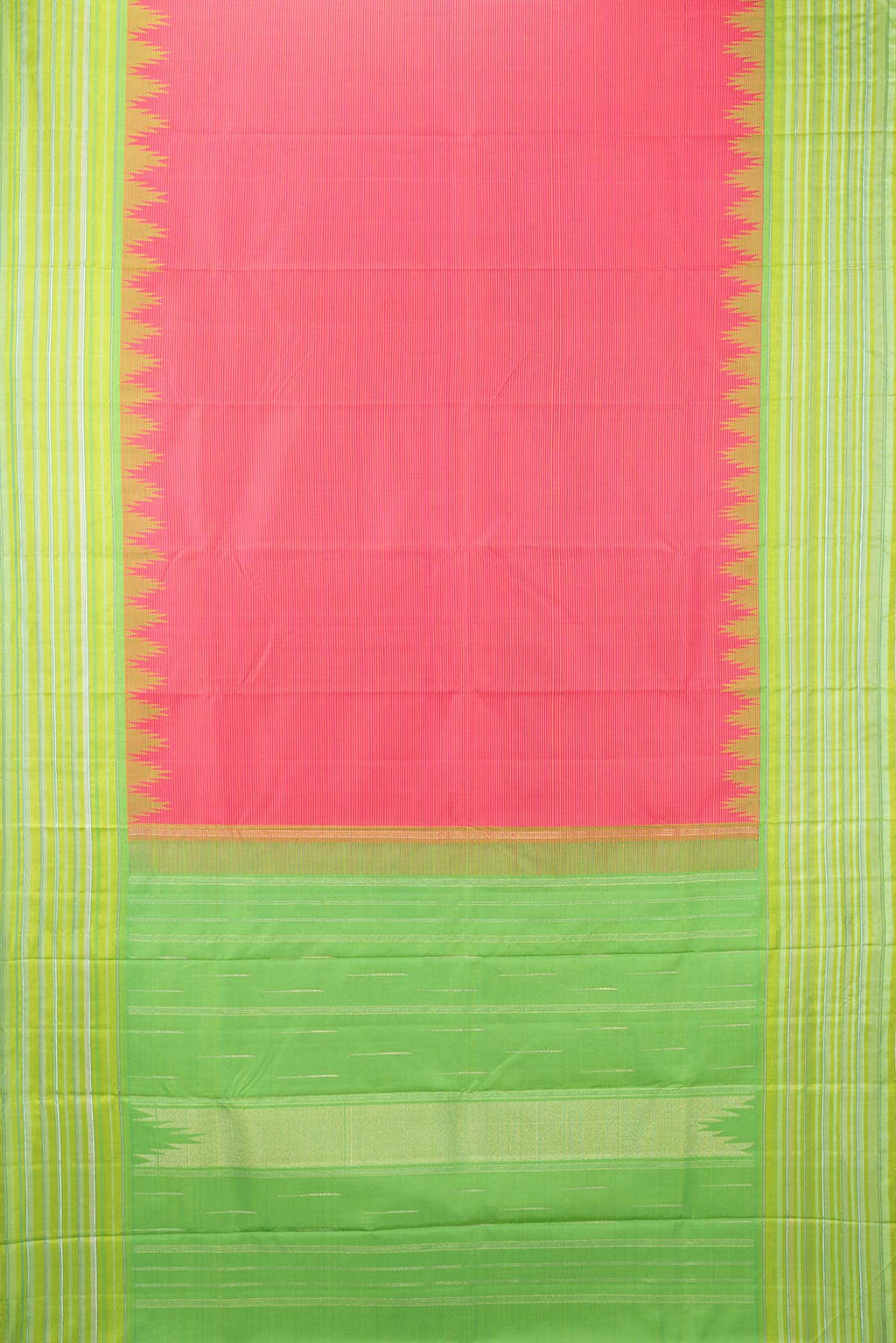 Pure Silk Pure Zari Pink Dual Tone Kanchipuram Saree