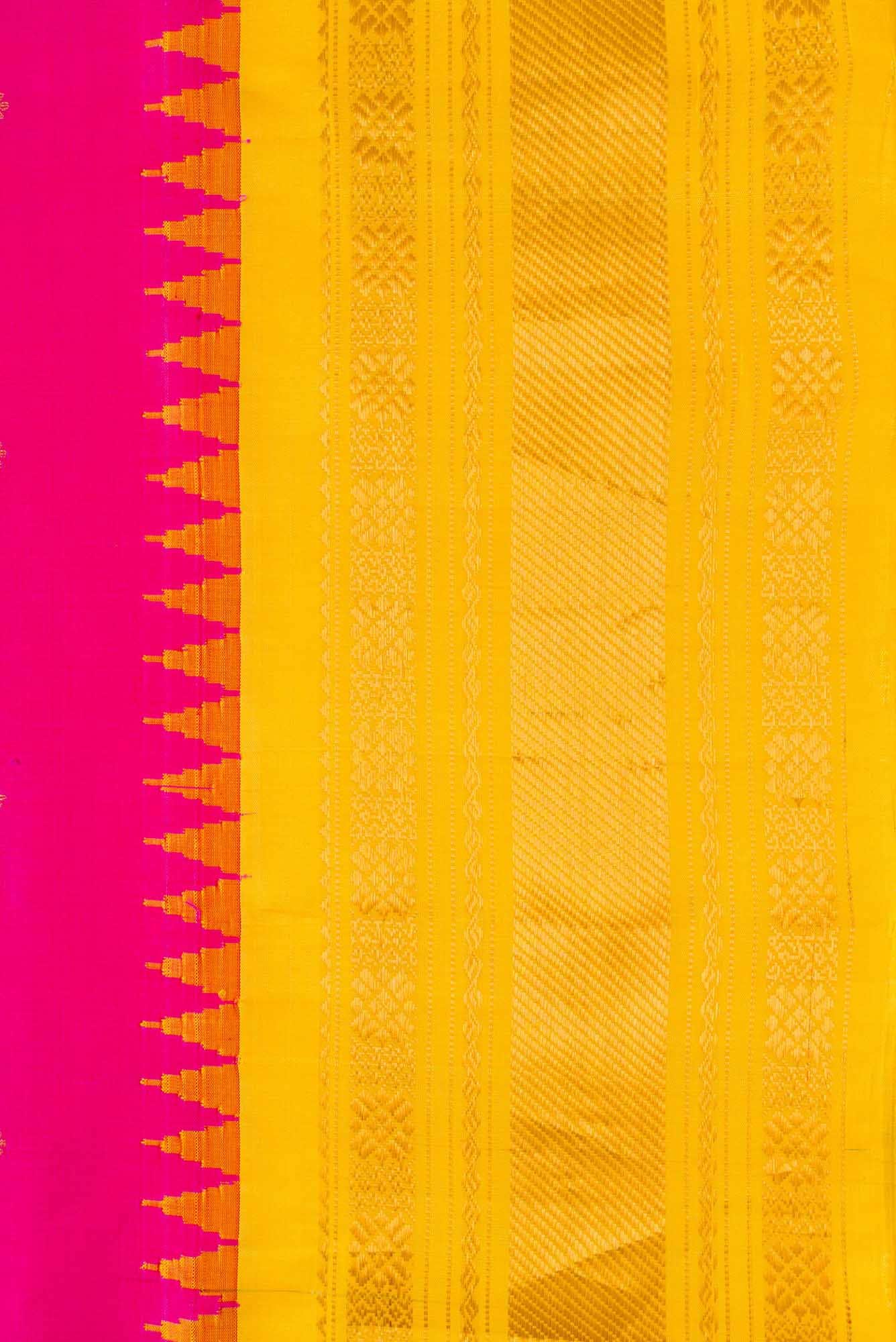 Pink Dual Tone Gadwal Silk Saree