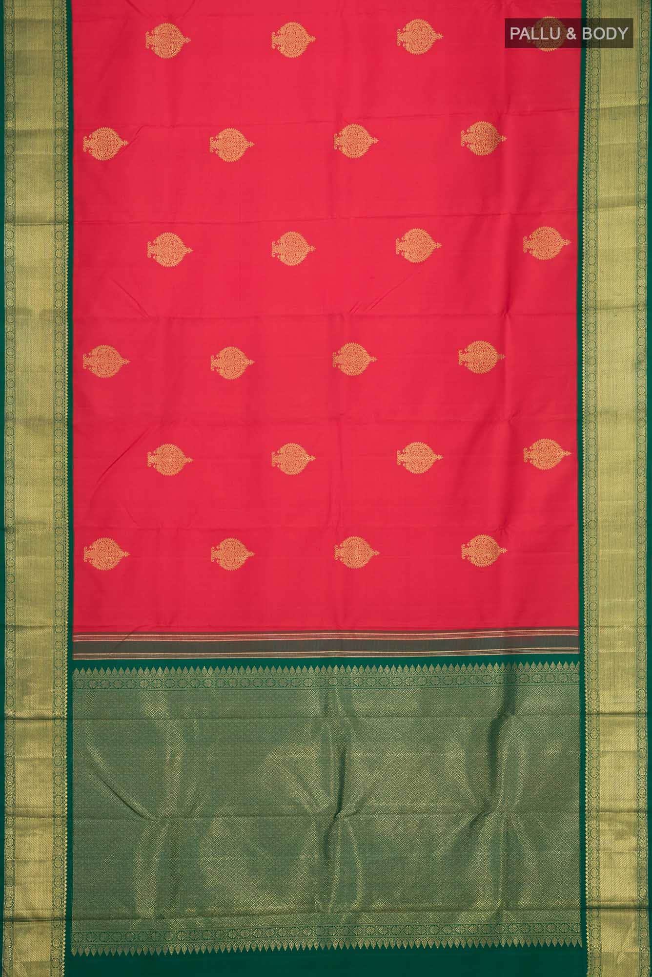 Pure Silk Pure Zari Red Kanchipuram Saree