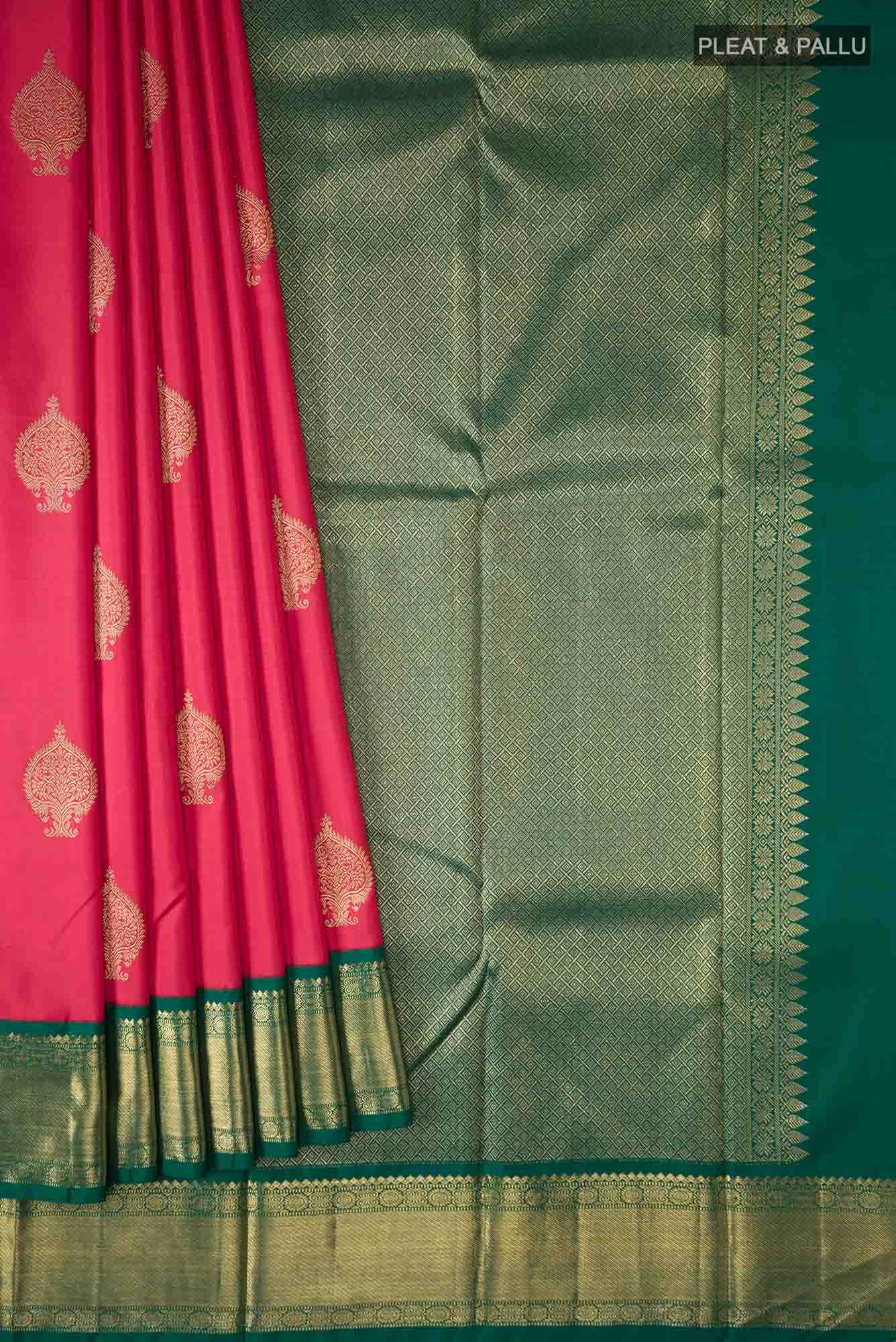 Pure Silk Pure Zari Red Kanchipuram Saree