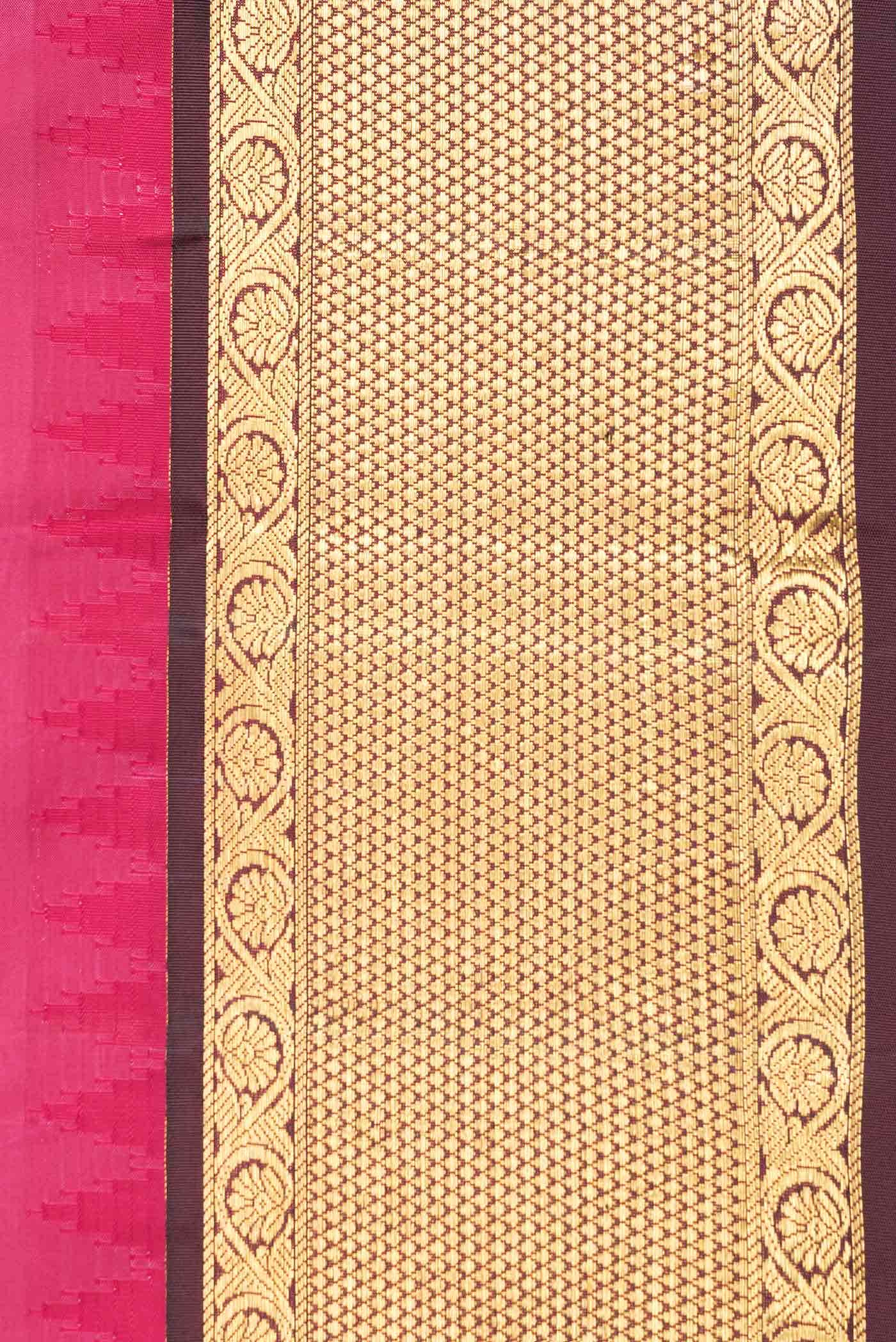 Pink Dual Tone Kanchipuram Silk Saree