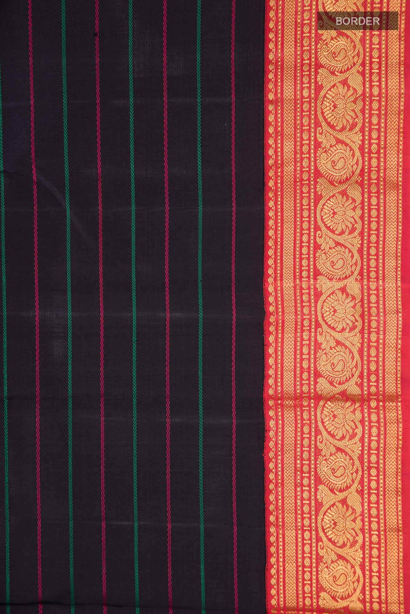 Black Kanchipuram Silk Saree