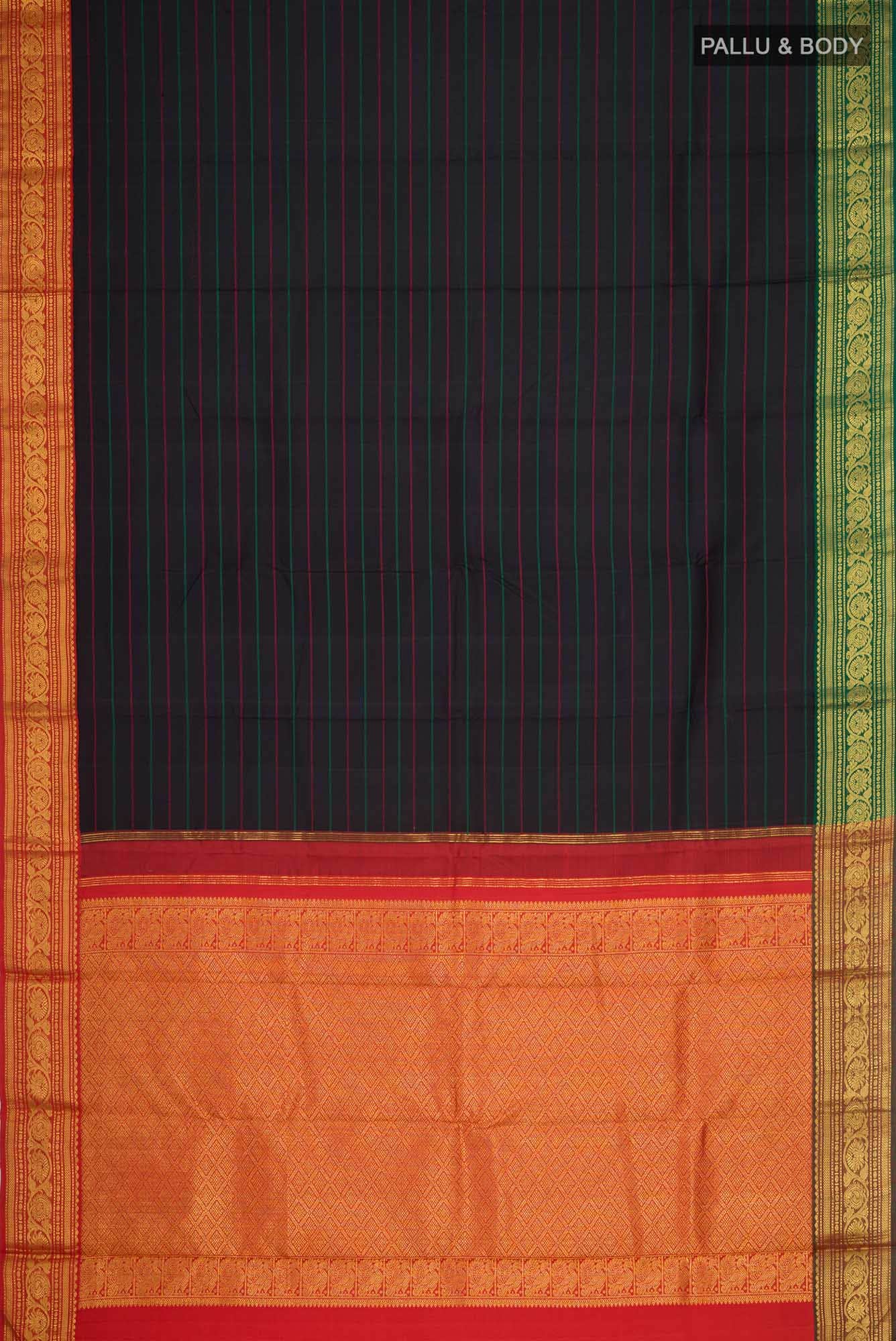 Black Kanchipuram Silk Saree