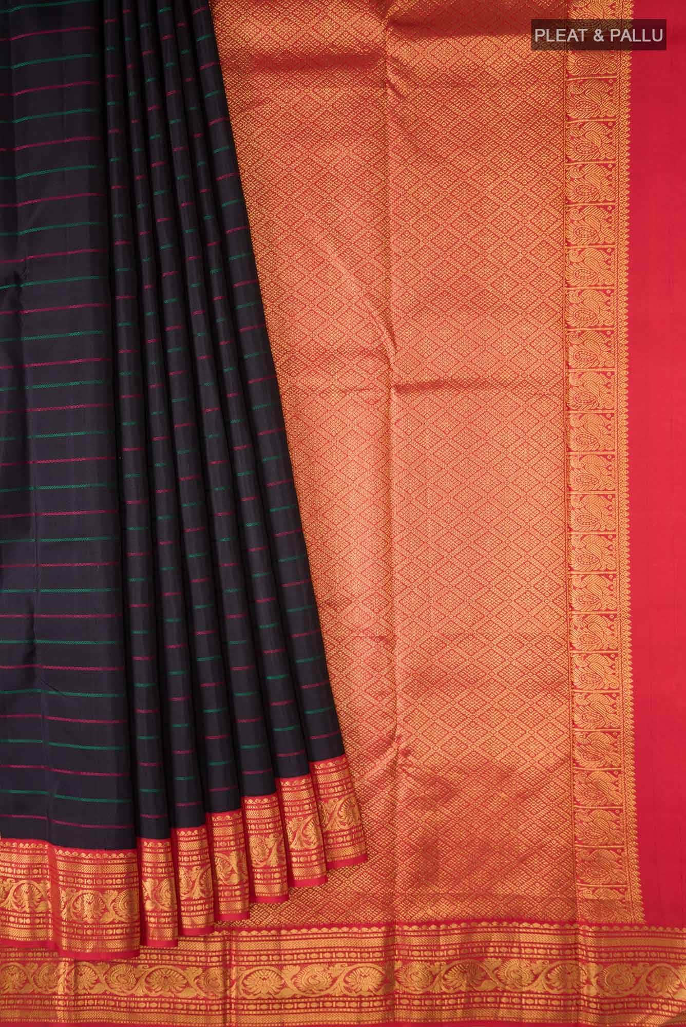 Black Kanchipuram Silk Saree