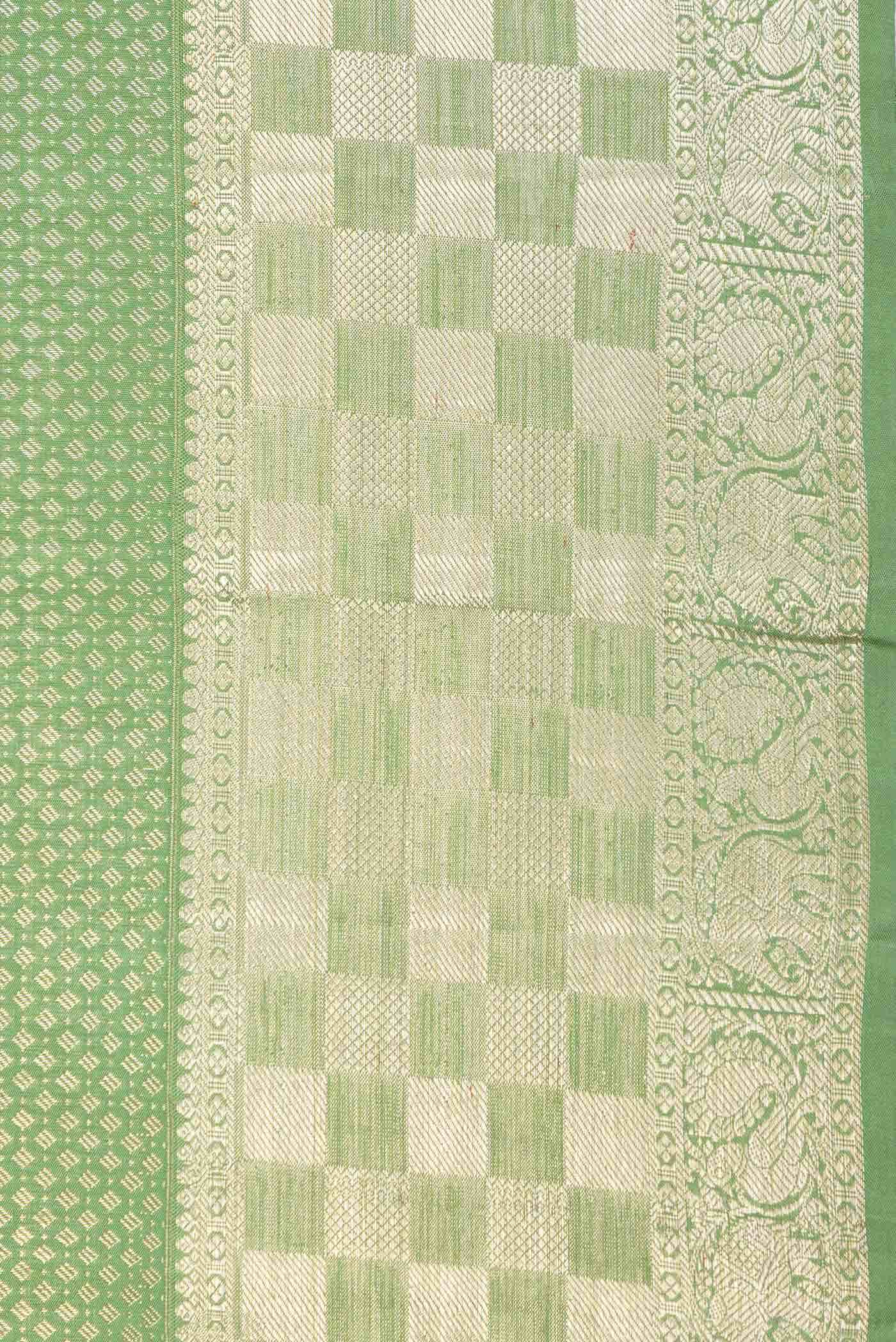 Green Dual Tone Kanchipuram Silk Saree