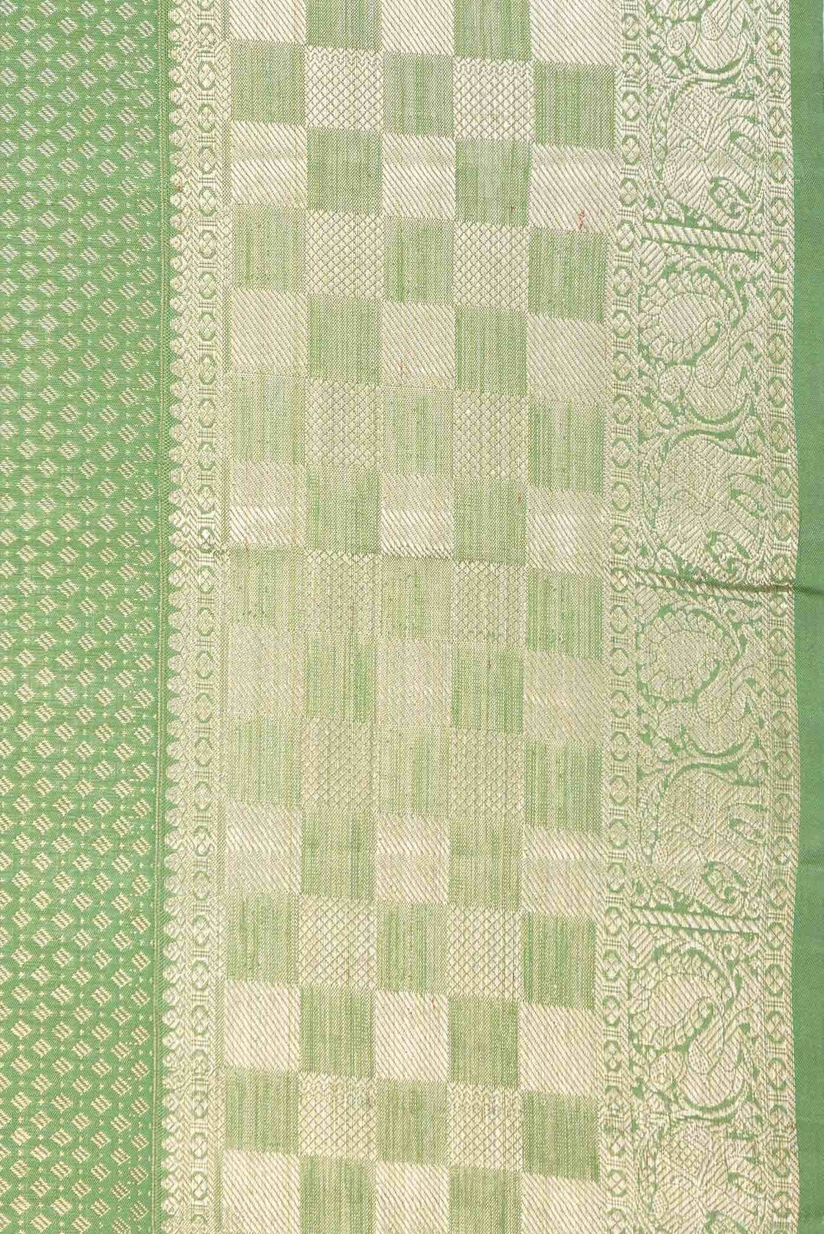 Green Dual Tone Kanchipuram Silk Saree