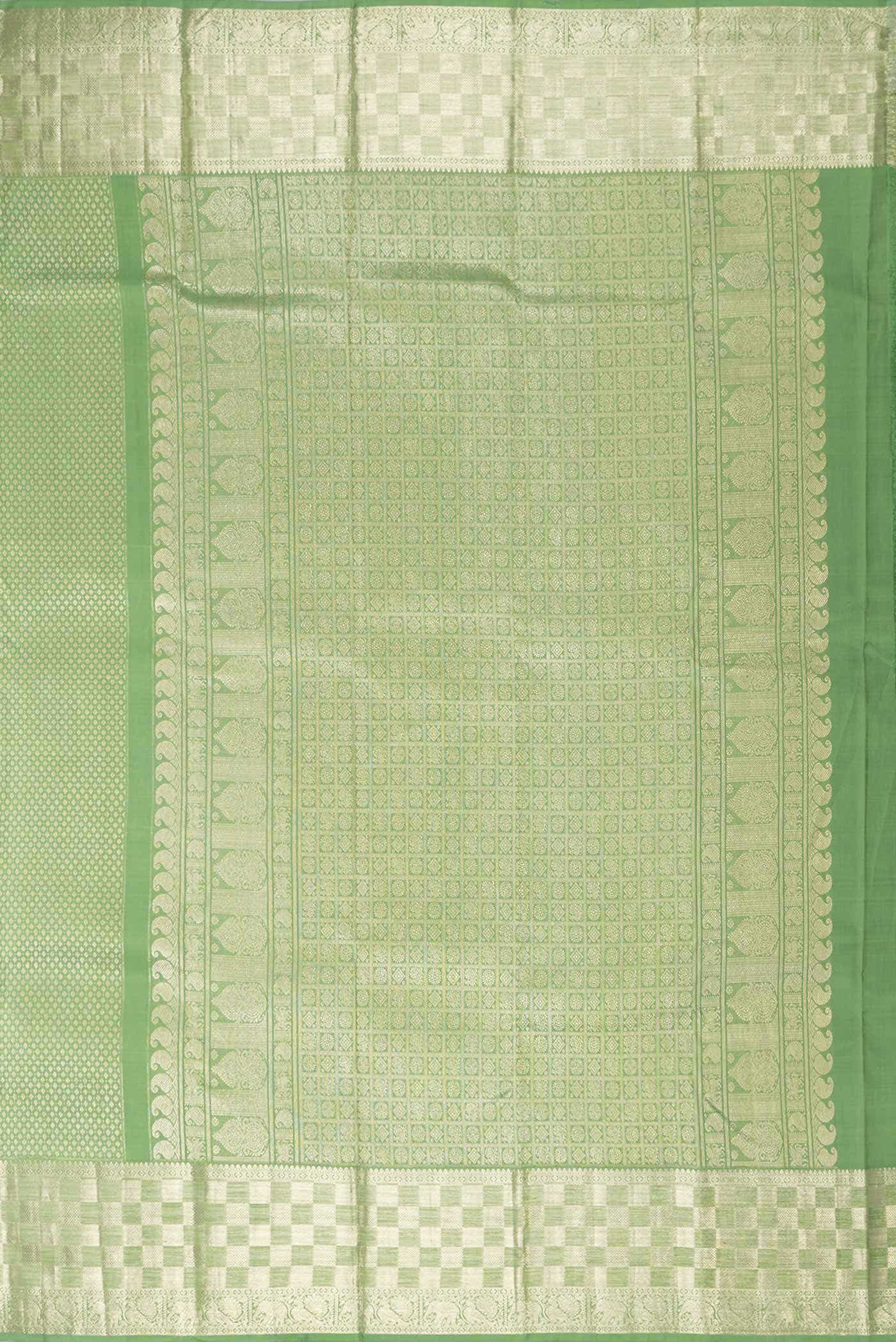 Green Dual Tone Kanchipuram Silk Saree