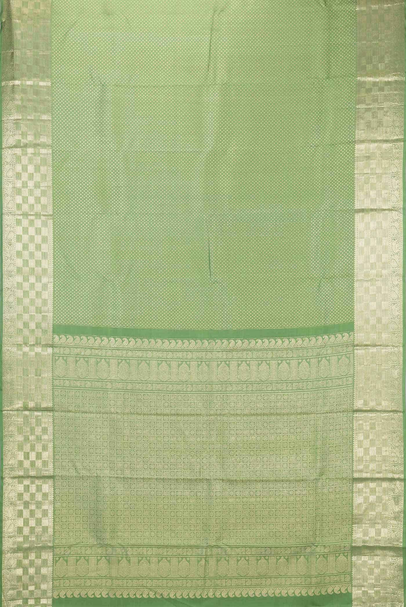 Green Dual Tone Kanchipuram Silk Saree