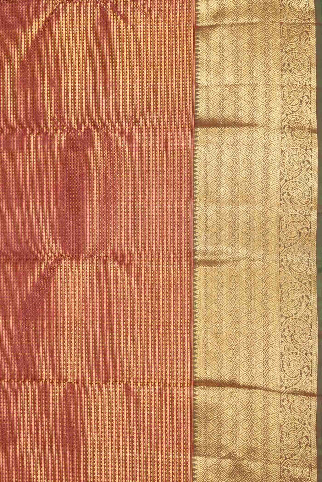 Maroon Dual Tone Kanchipuram Silk Saree