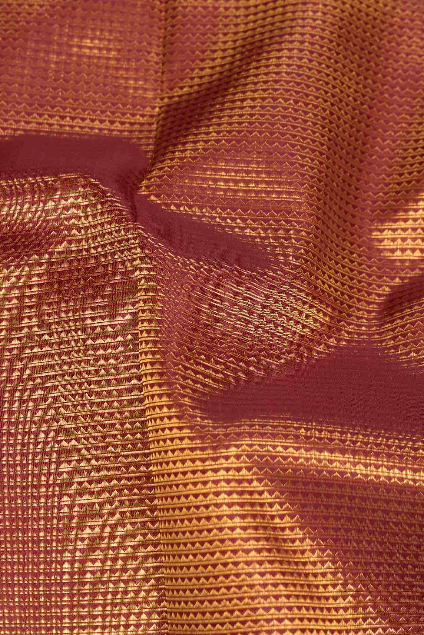 Maroon Dual Tone Kanchipuram Silk Saree