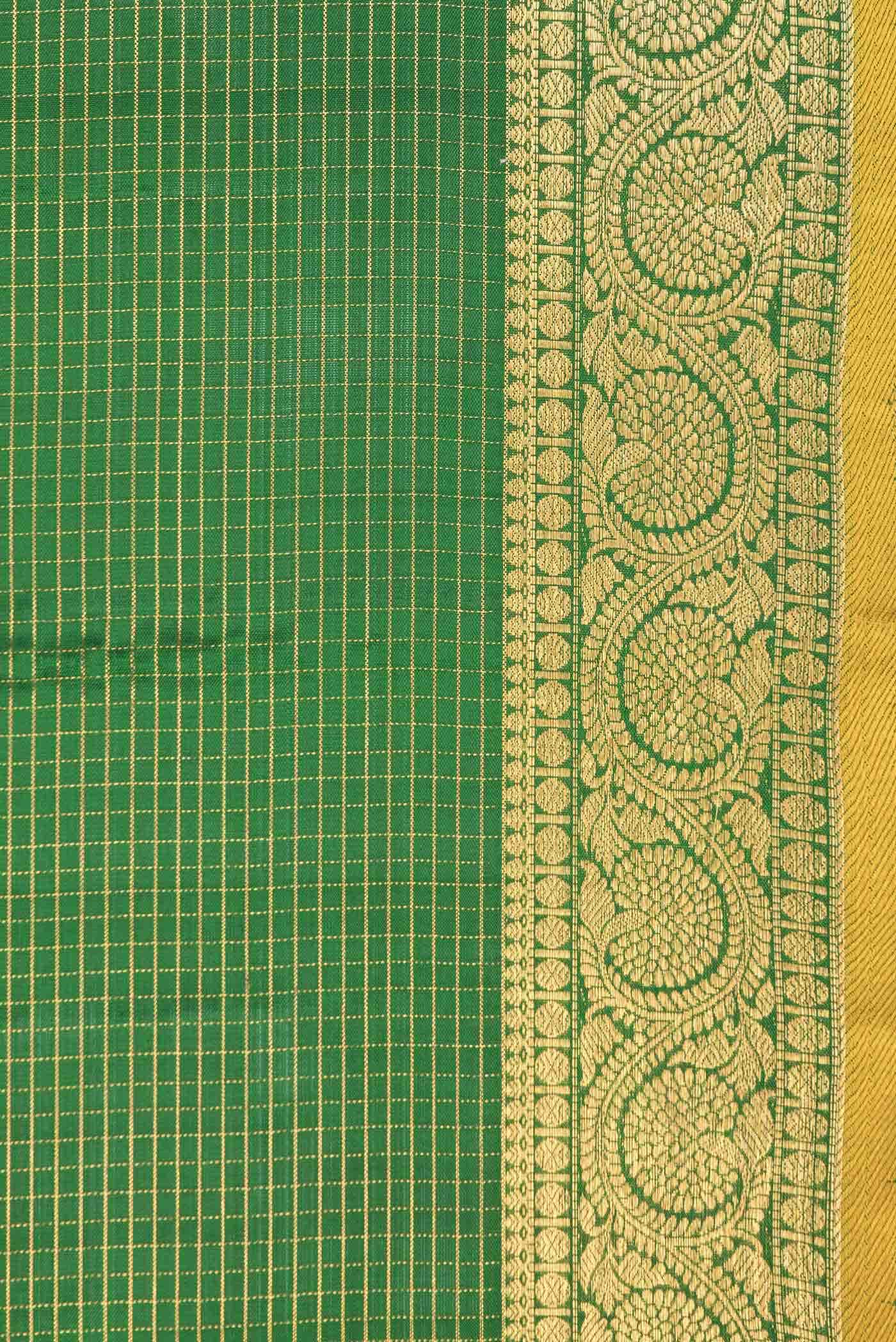 Green Dual Tone Kanchipuram Silk Saree