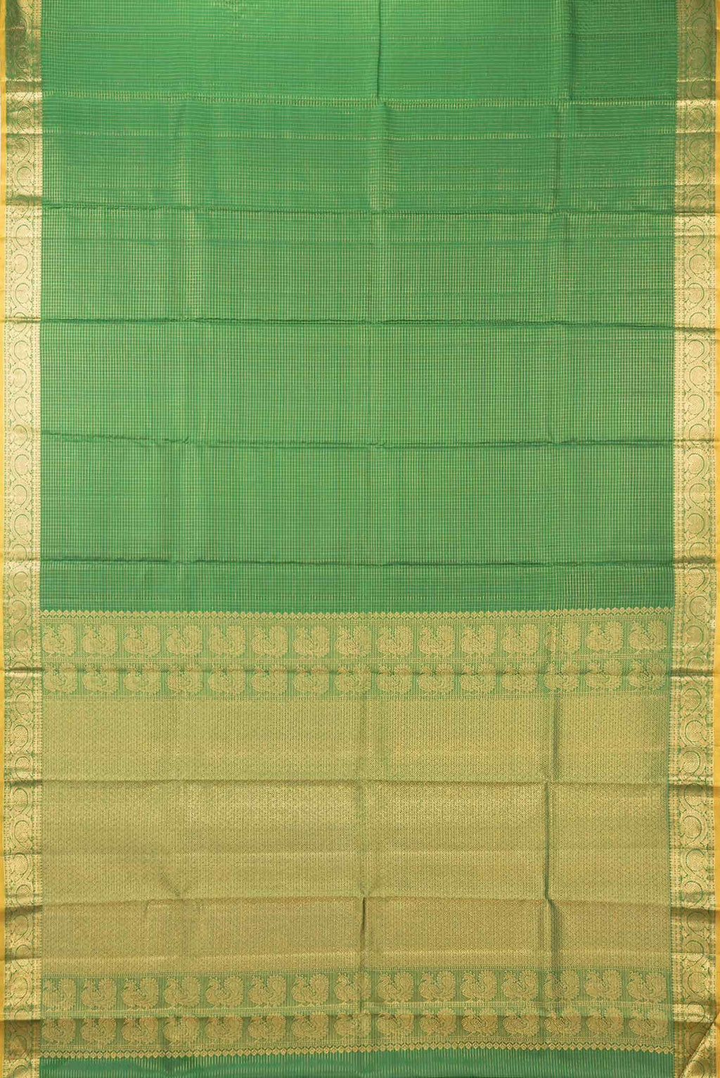 Green Dual Tone Kanchipuram Silk Saree