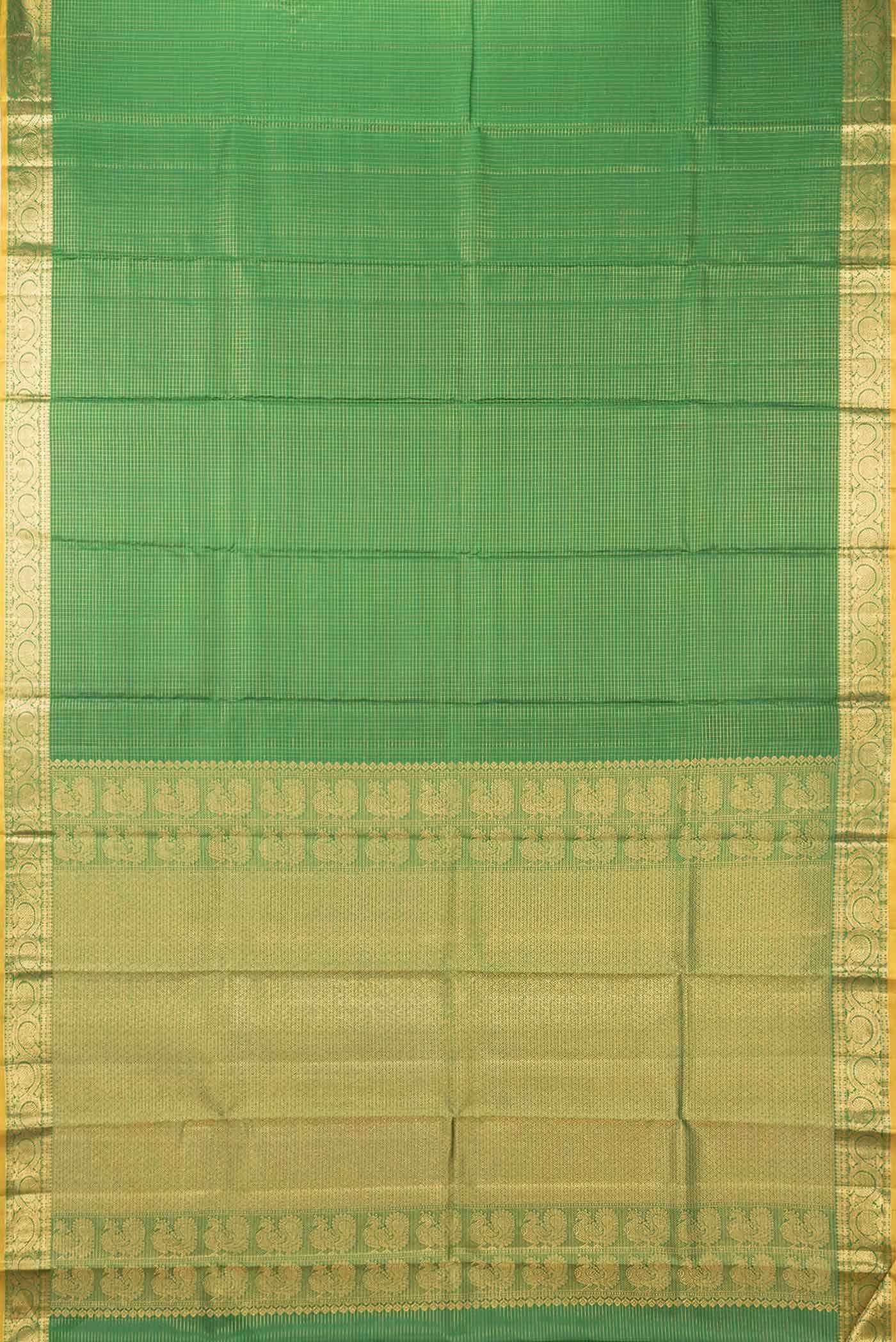 Green Dual Tone Kanchipuram Silk Saree