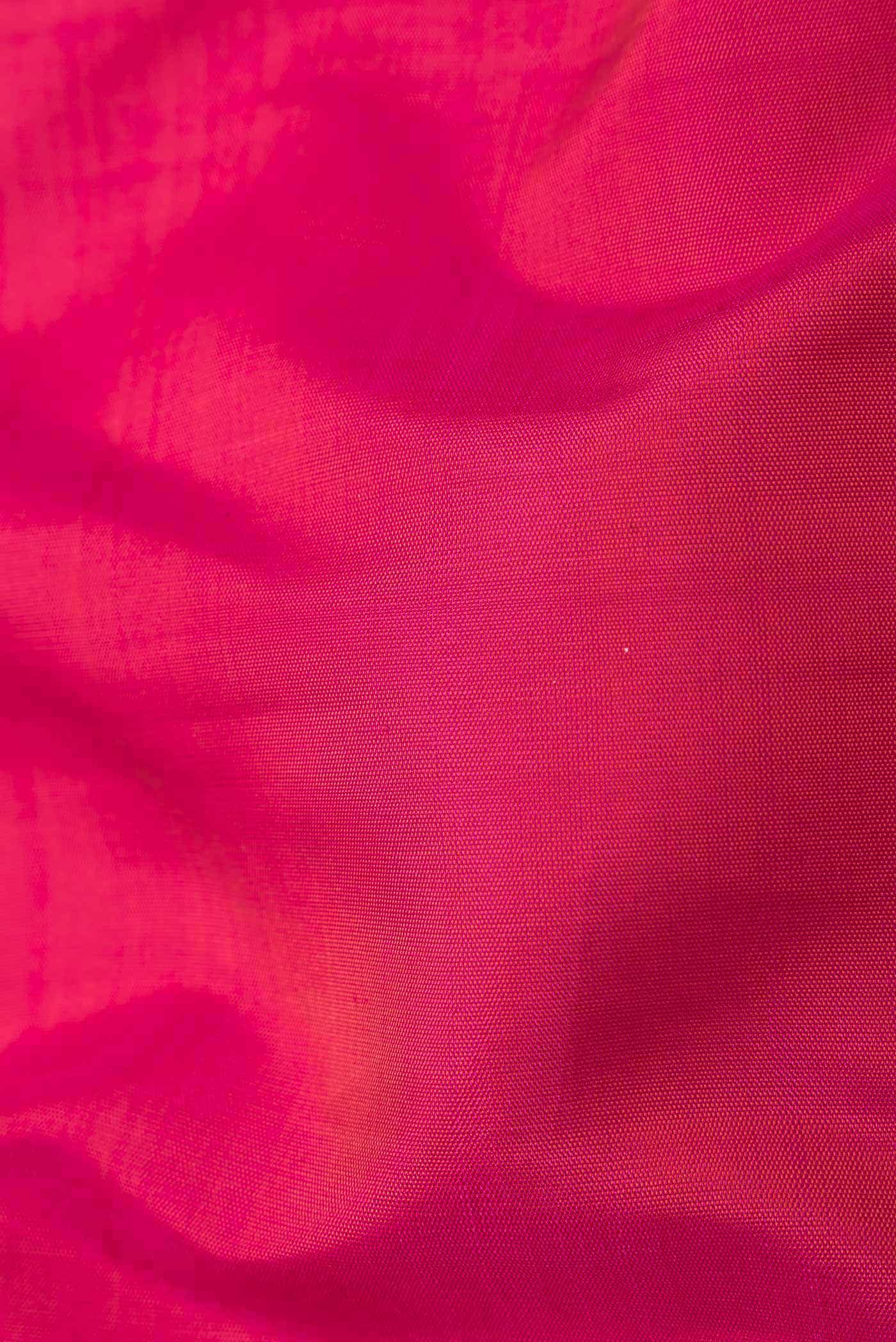 Dark Pink Dual Tone Kanchipuram Silk Saree