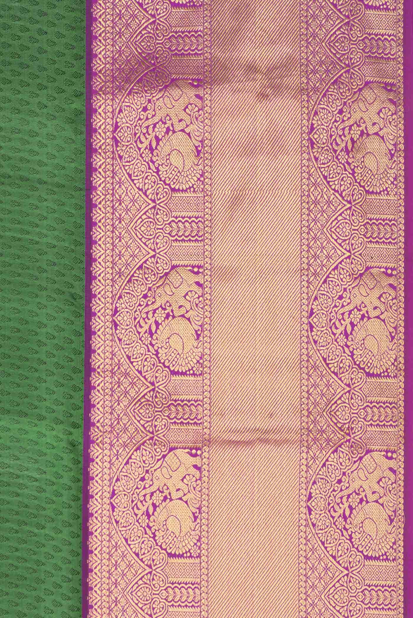Green Dual Tone Kanchipuram Silk Saree