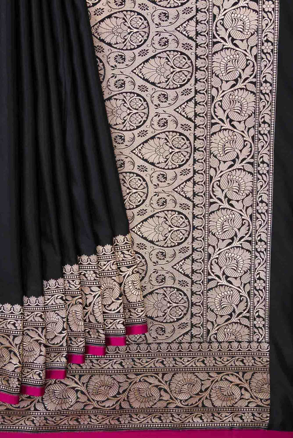 Black Dual Tone Blended Banarasi Silk Saree