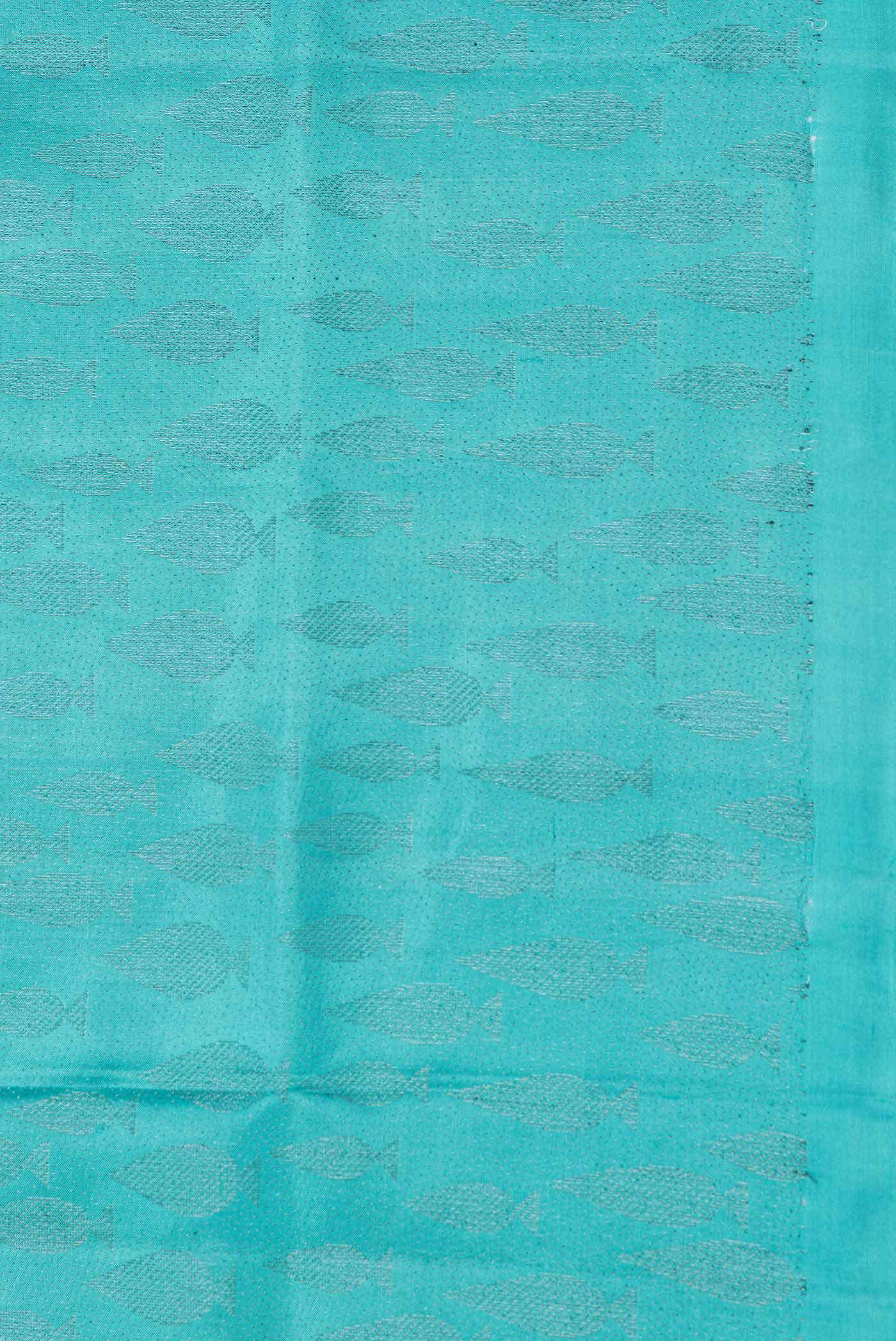 Blue Dual Tone Soft Silk Saree