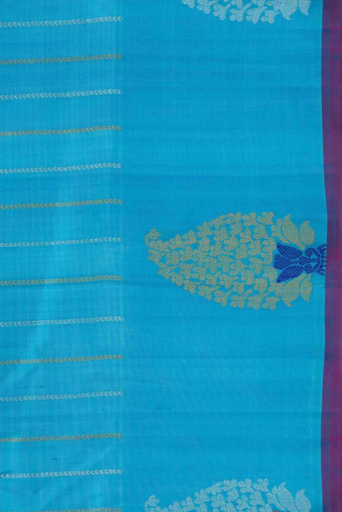 Sky Blue Dual Tone Gadwal Silk Saree