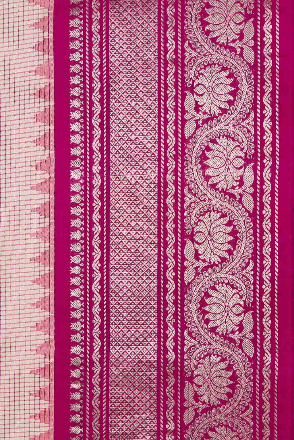 Beige Dual Tone Gadwal Silk Saree
