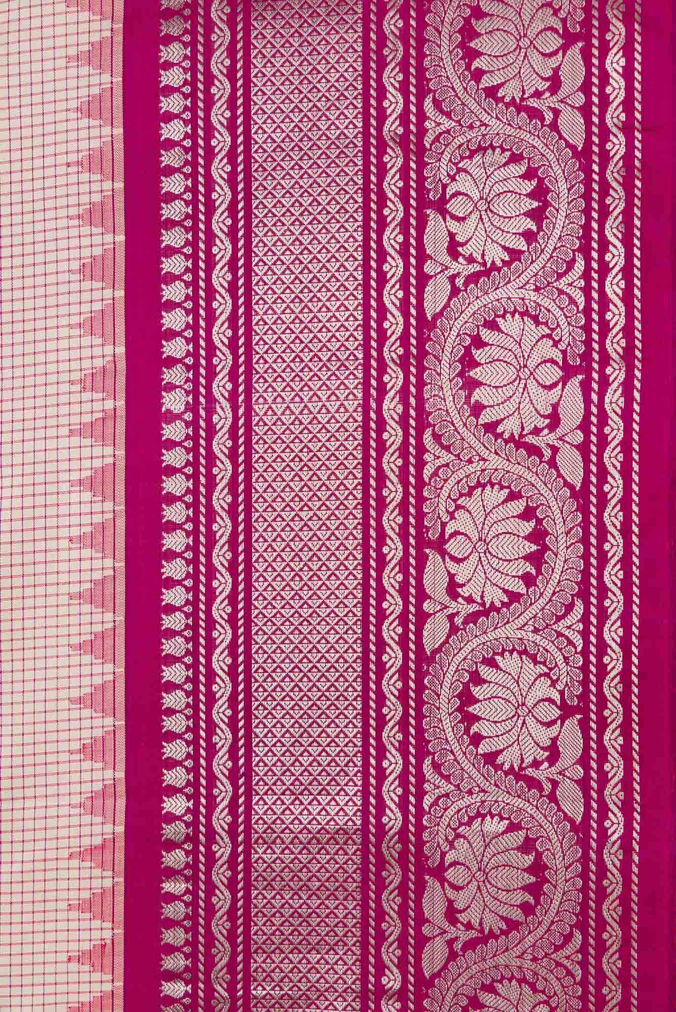Beige Dual Tone Gadwal Silk Saree