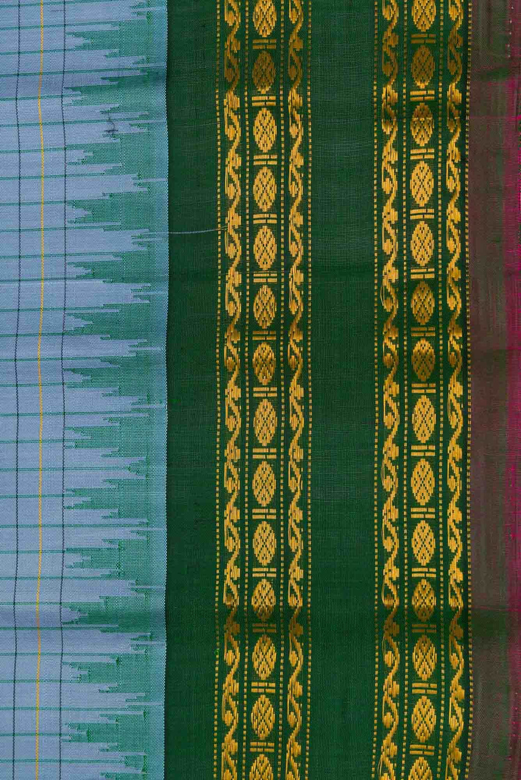 Green Dual Tone Gadwal Silk Saree
