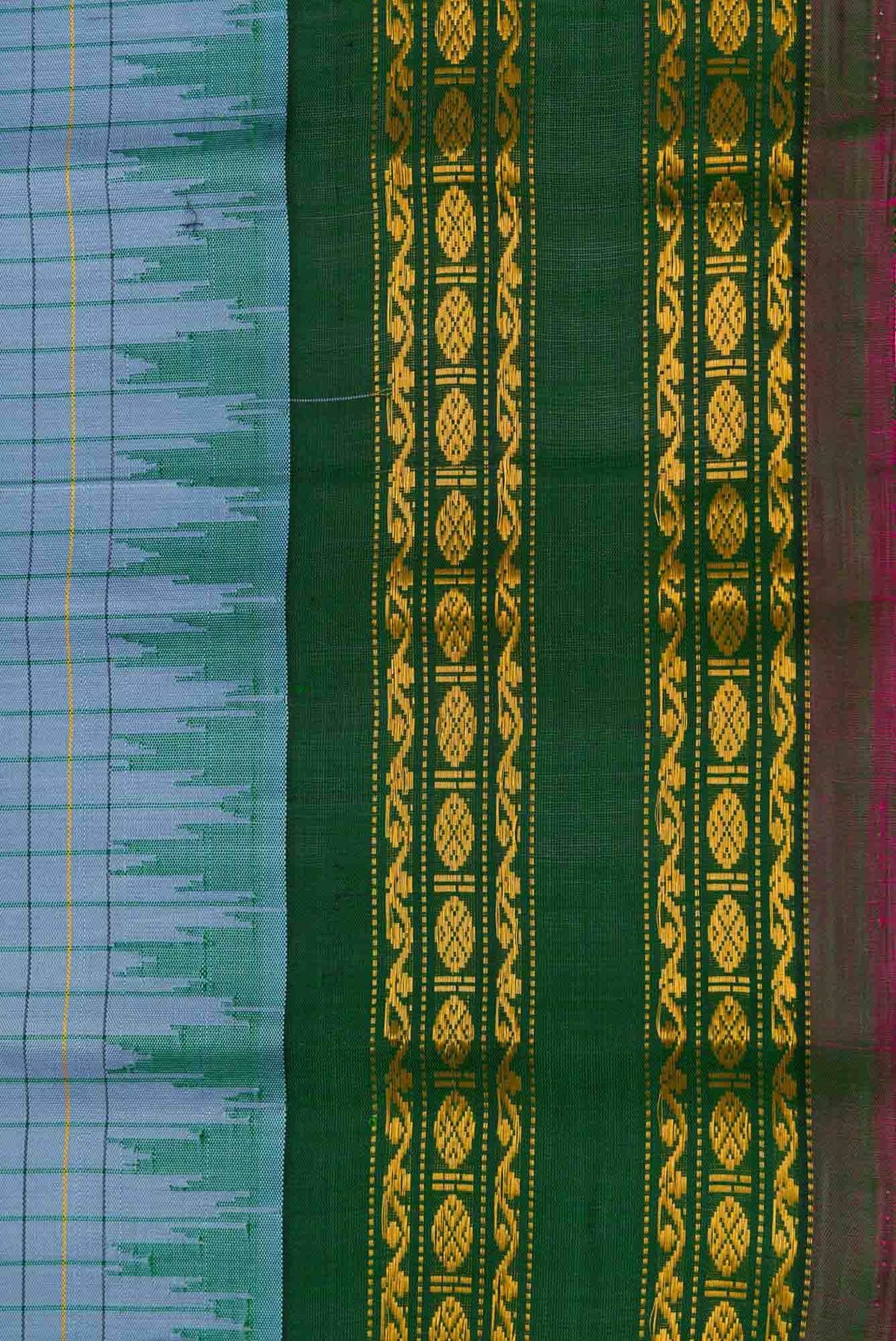 Blue Gadwal Silk Saree