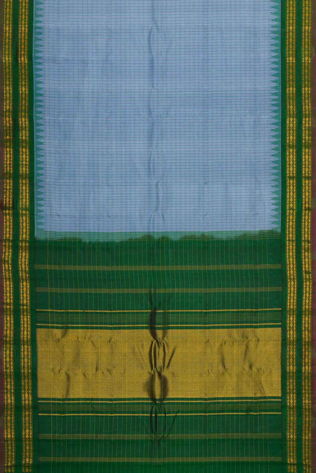 Green Dual Tone Gadwal Silk Saree