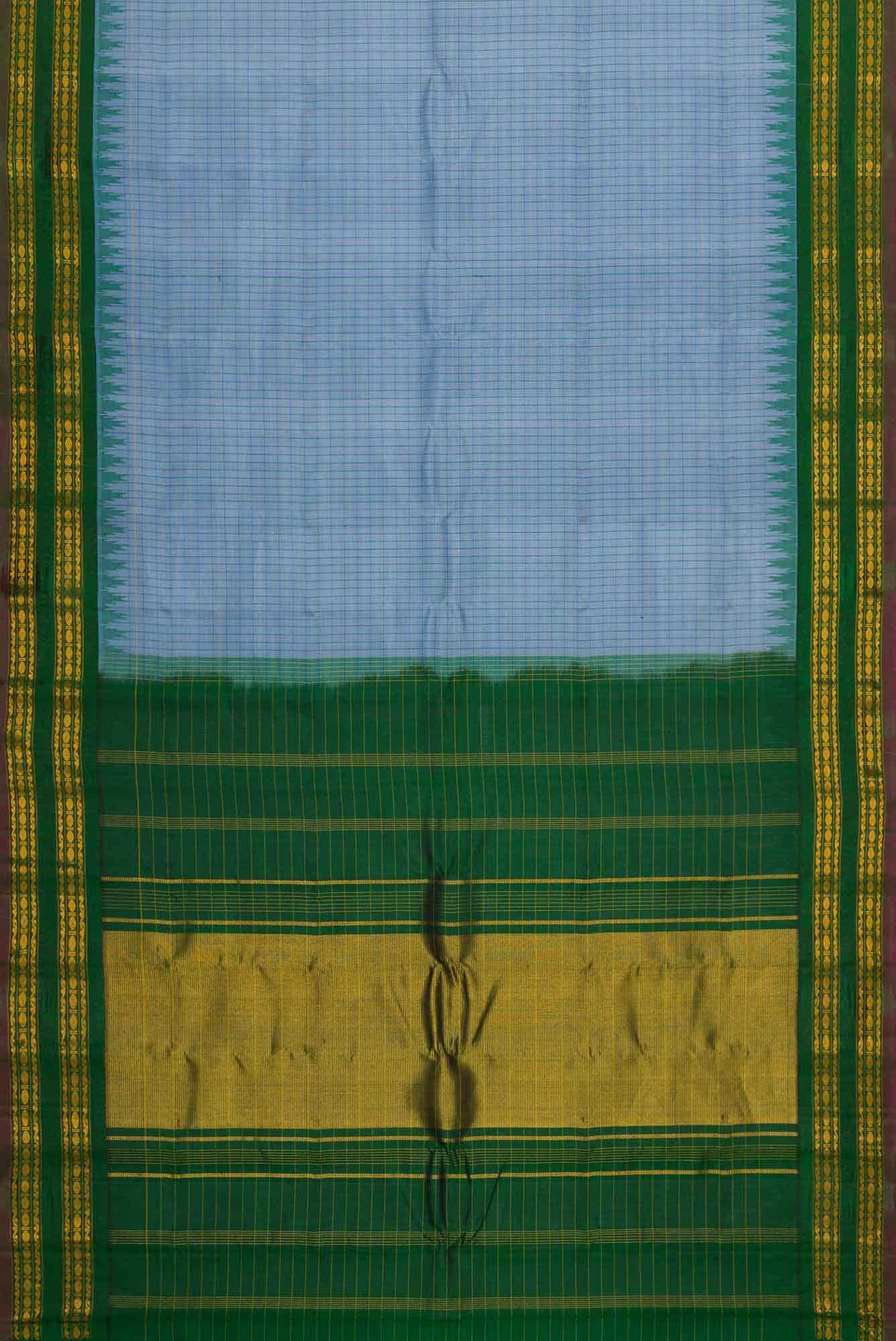 Blue Gadwal Silk Saree