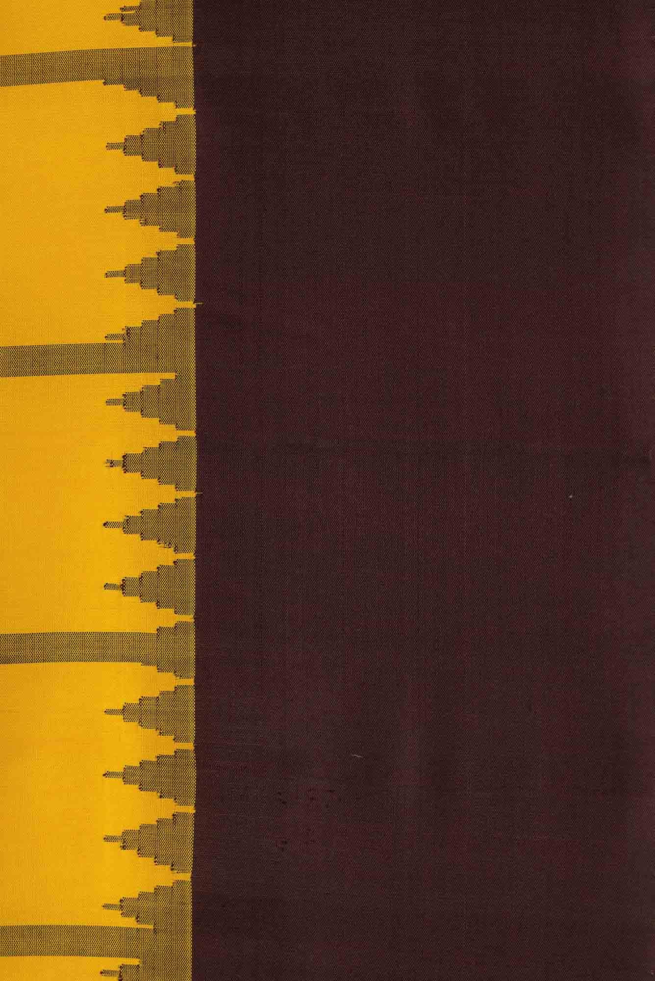 Yellow Dual Tone Gadwal Silk Saree