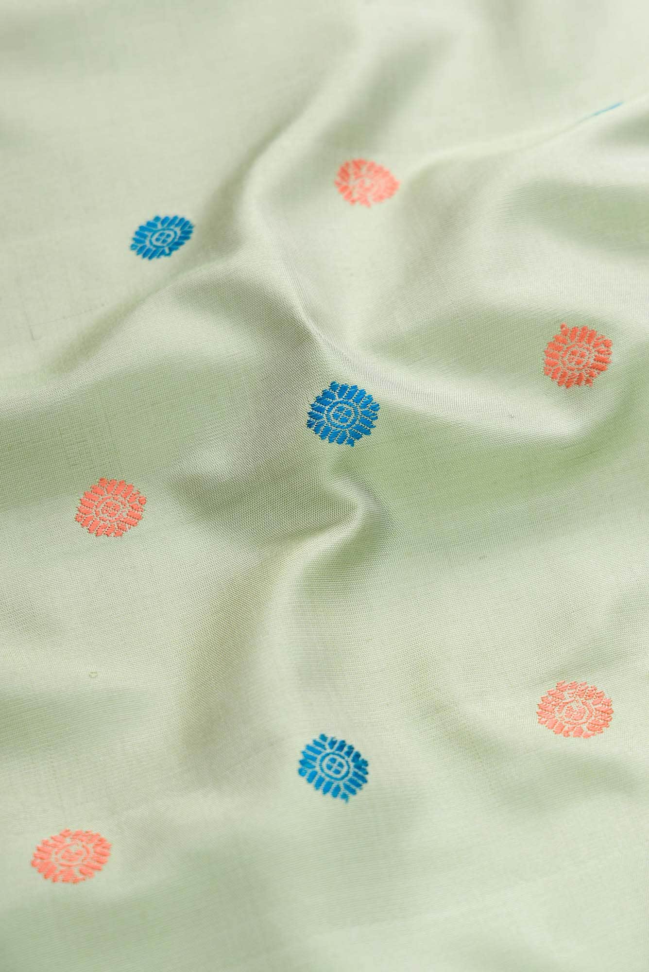 Pista Green Dual Tone Gadwal Silk Saree